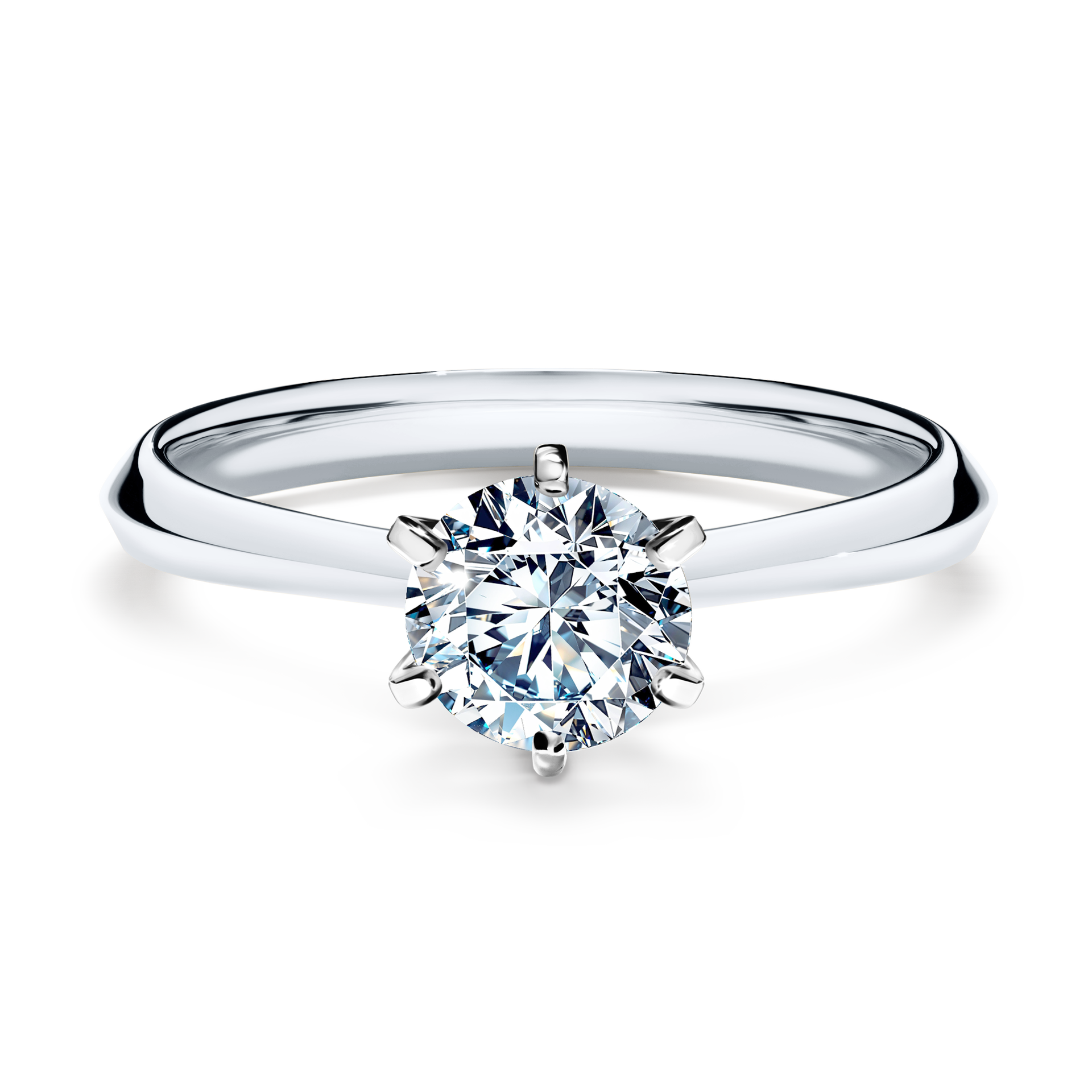 Pierścionek zaręczynowy My Queen z białego złota z diamentem naturalnym 0,80CT
