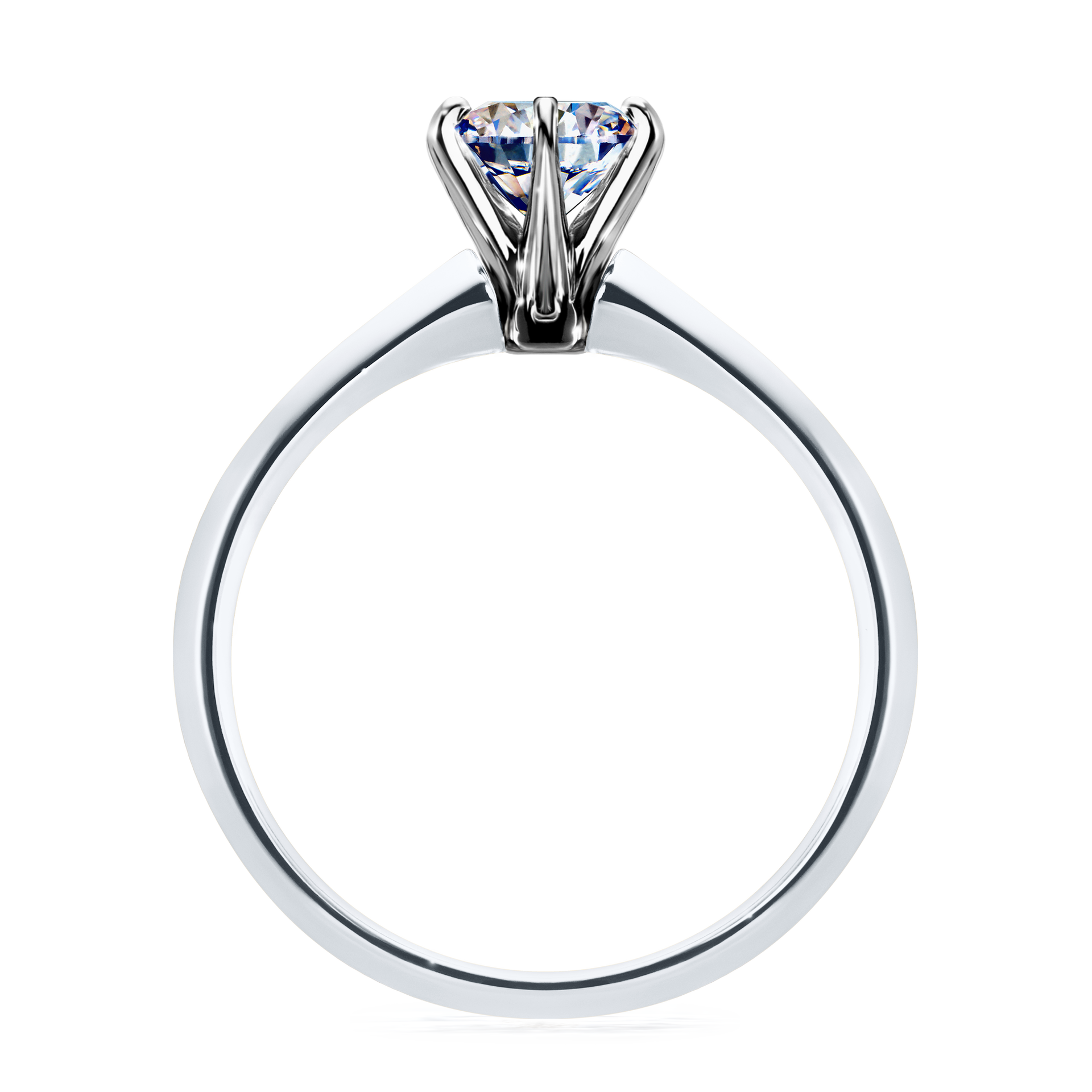 Pierścionek zaręczynowy My Queen z białego złota z diamentem naturalnym 0,80CT
