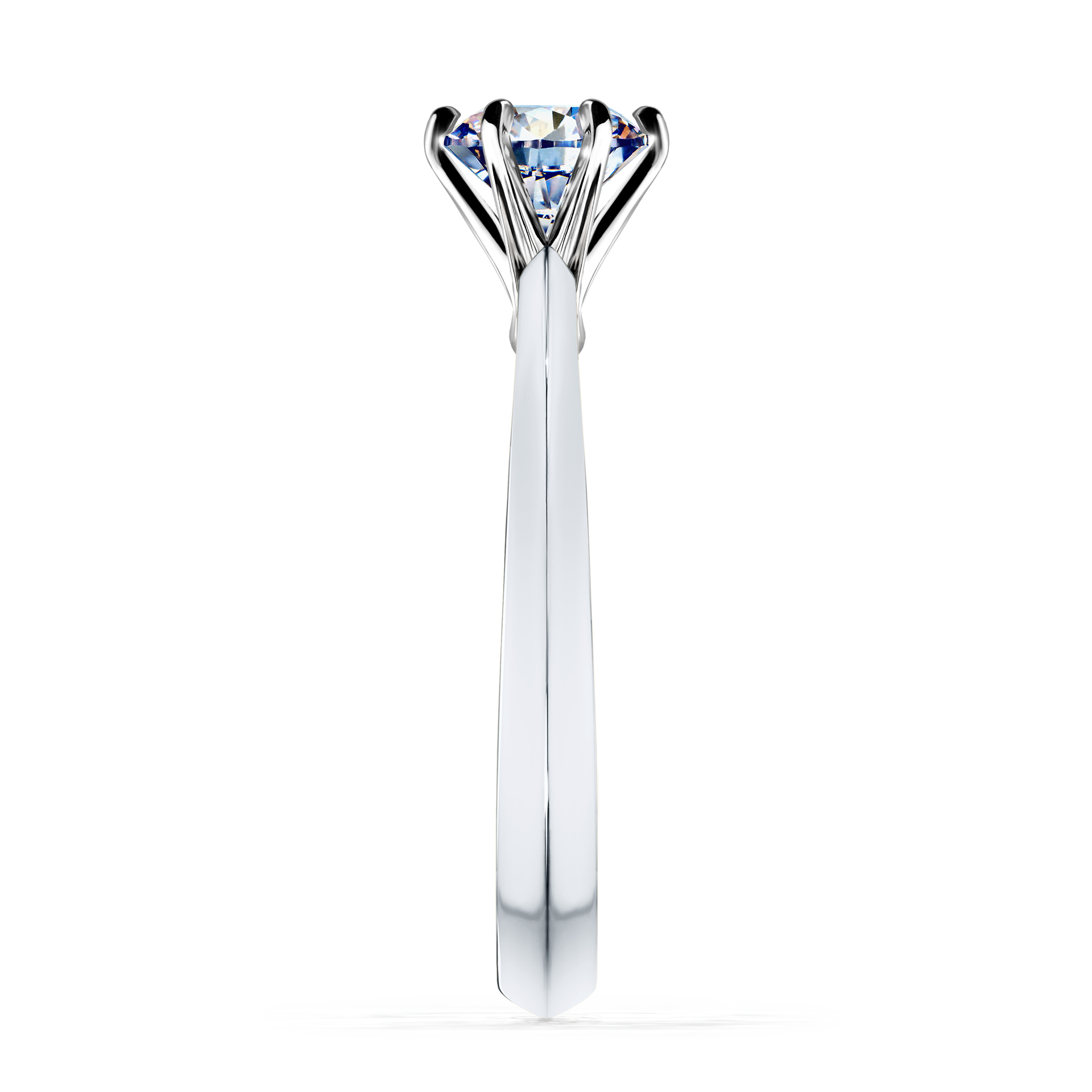 Pierścionek zaręczynowy My Queen z białego złota z diamentem naturalnym 0,80CT