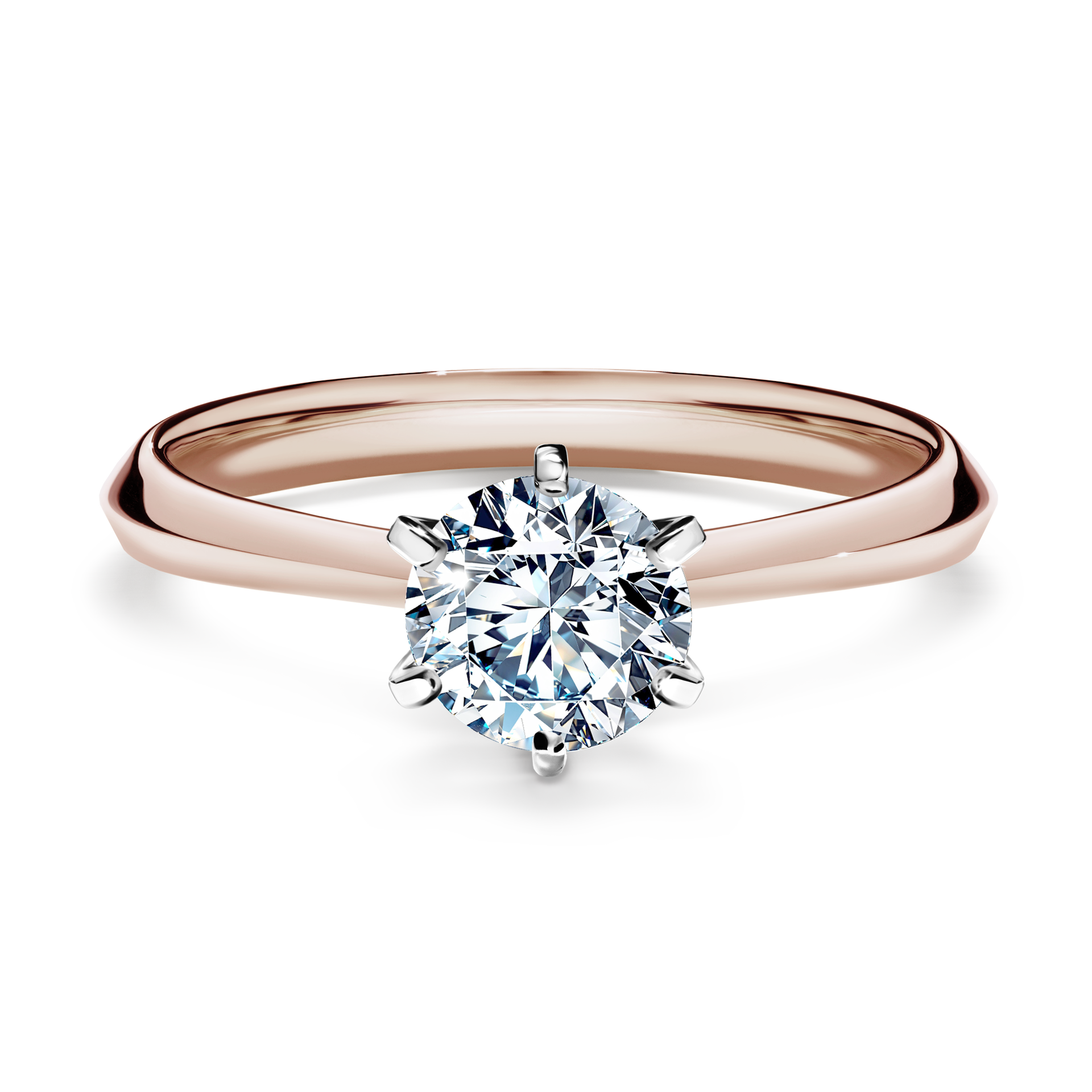 Pierścionek zaręczynowy My Queen z różowego złota z diamentem naturalnym 0,80CT