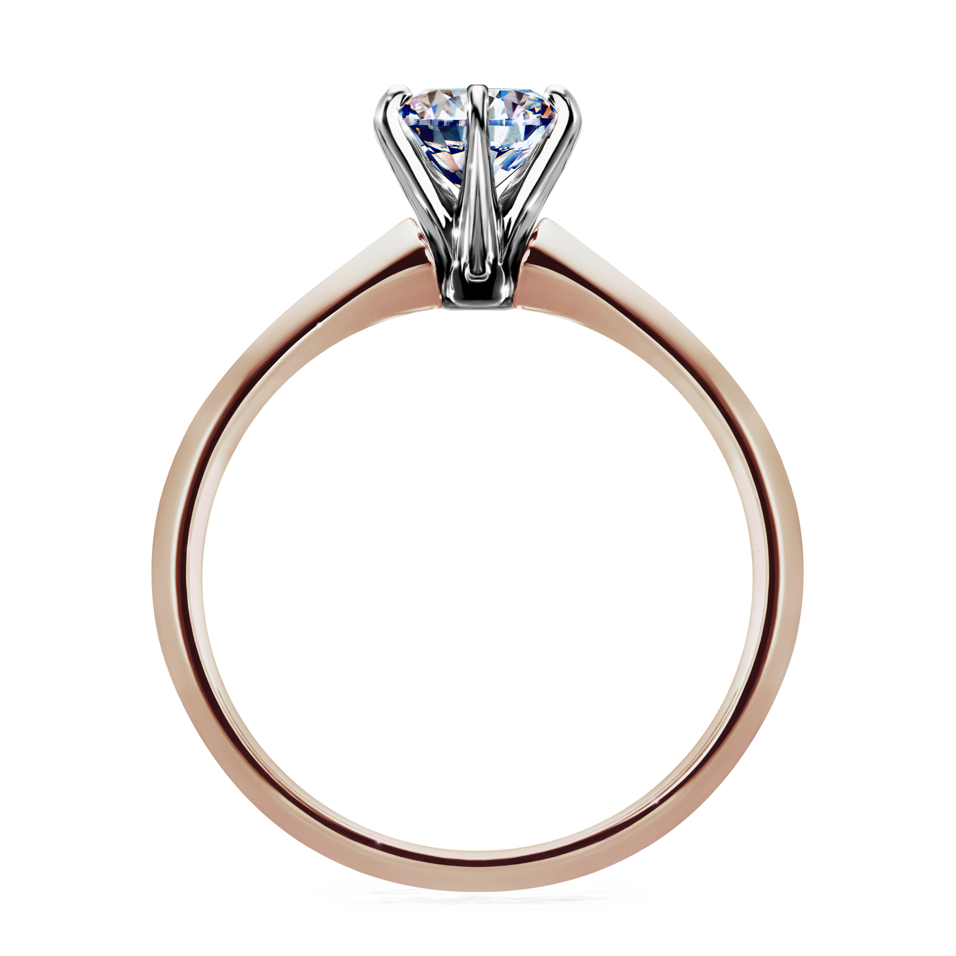 Pierścionek zaręczynowy My Queen z różowego złota z diamentem naturalnym 0,80CT