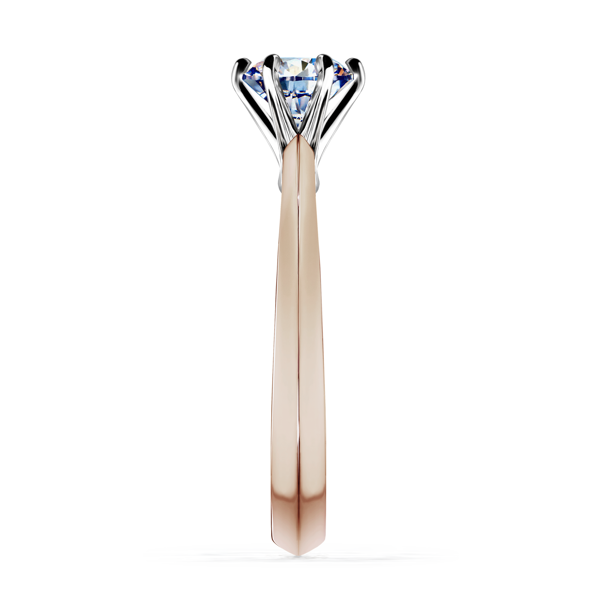 Pierścionek zaręczynowy My Queen z różowego złota z diamentem naturalnym 0,80CT