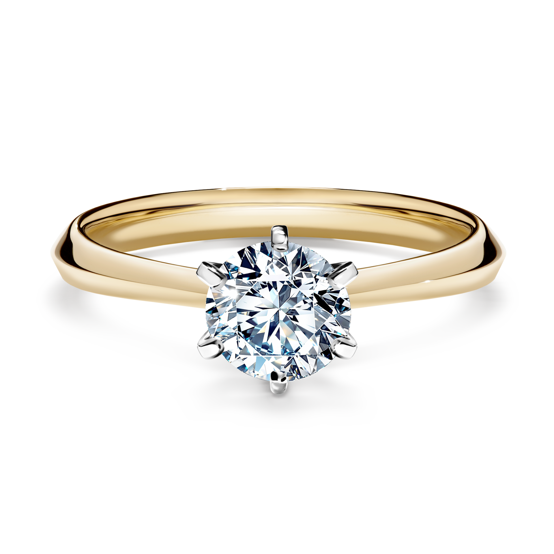 Pierścionek zaręczynowy My Queen z żółtego złota z diamentem naturalnym 0,80CT