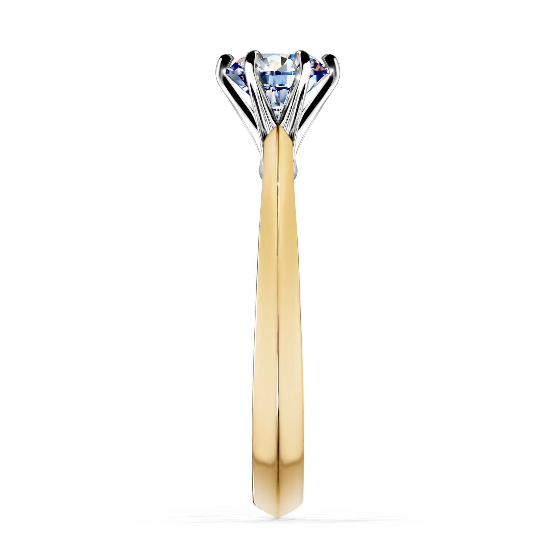 Pierścionek zaręczynowy My Queen z żółtego złota z diamentem naturalnym 0,80CT