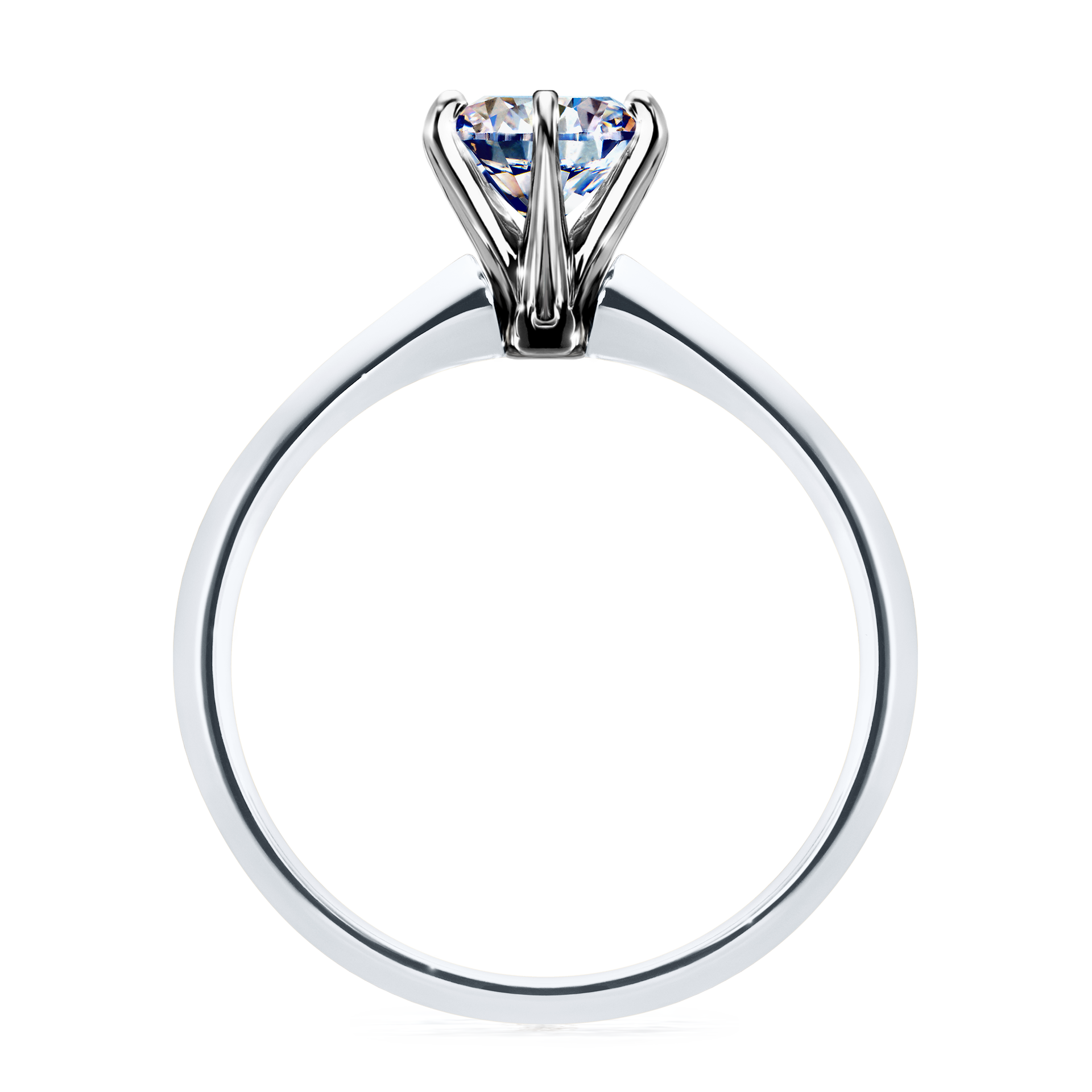 Pierścionek zaręczynowy My Queen z białego złota z diamentem naturalnym 1,00CT