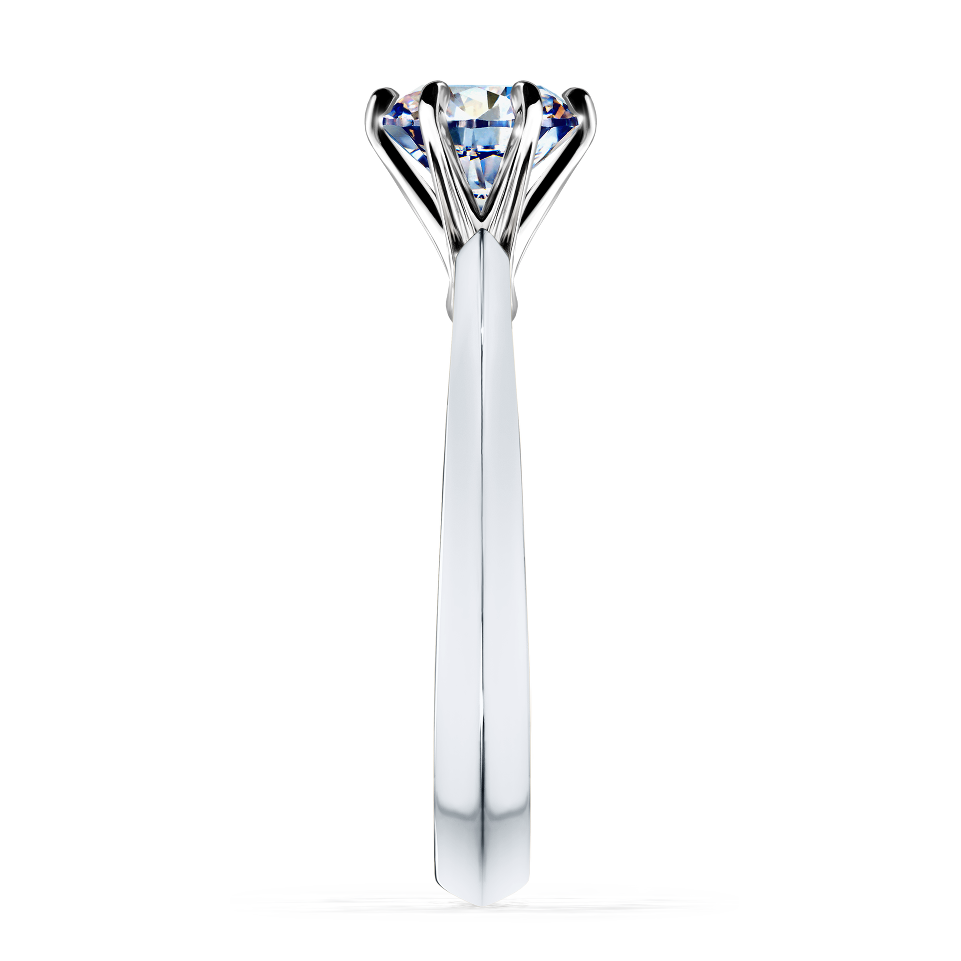 Pierścionek zaręczynowy My Queen z białego złota z diamentem naturalnym 1,00CT