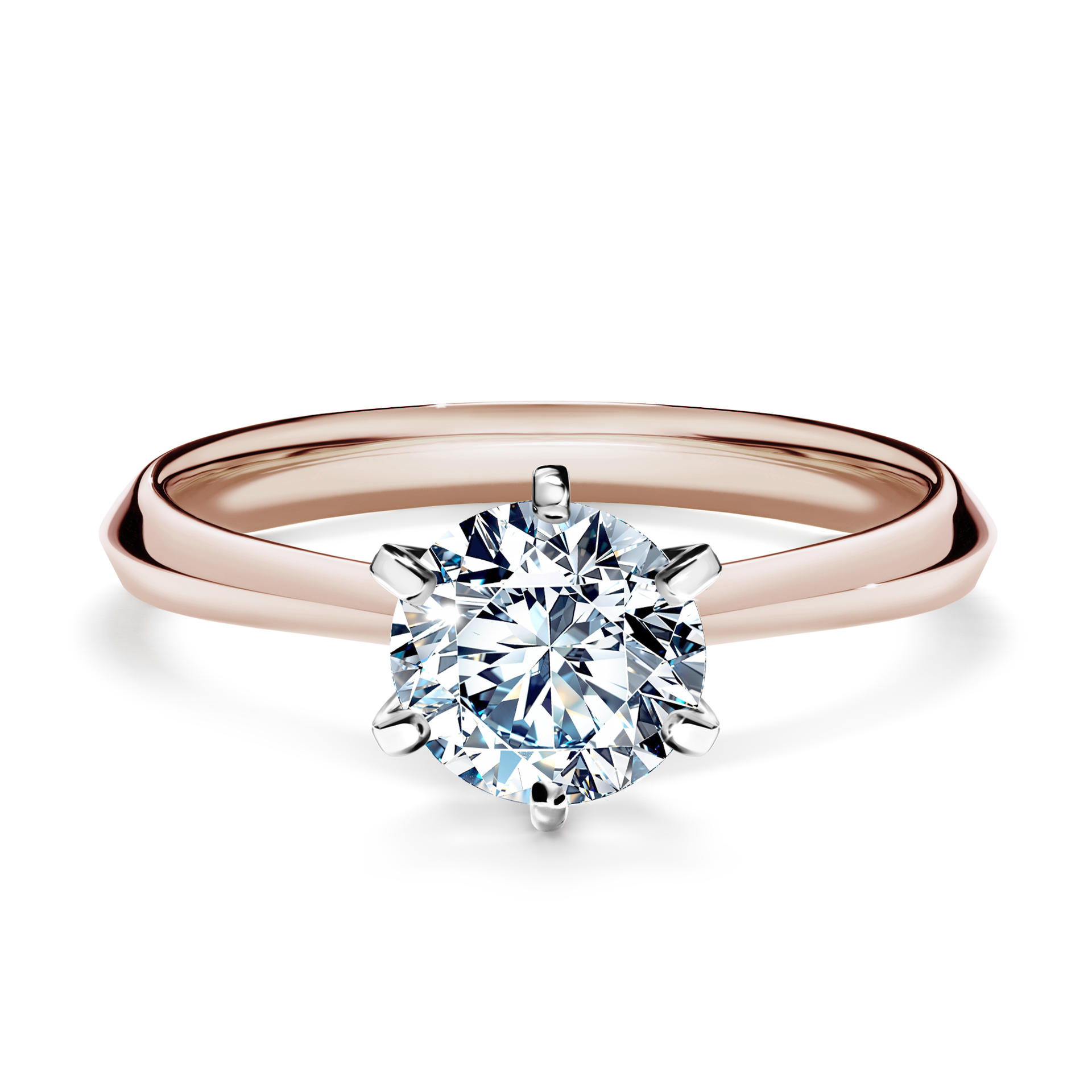 Pierścionek zaręczynowy My Queen z różowego złota z diamentem naturalnym 1,00CT