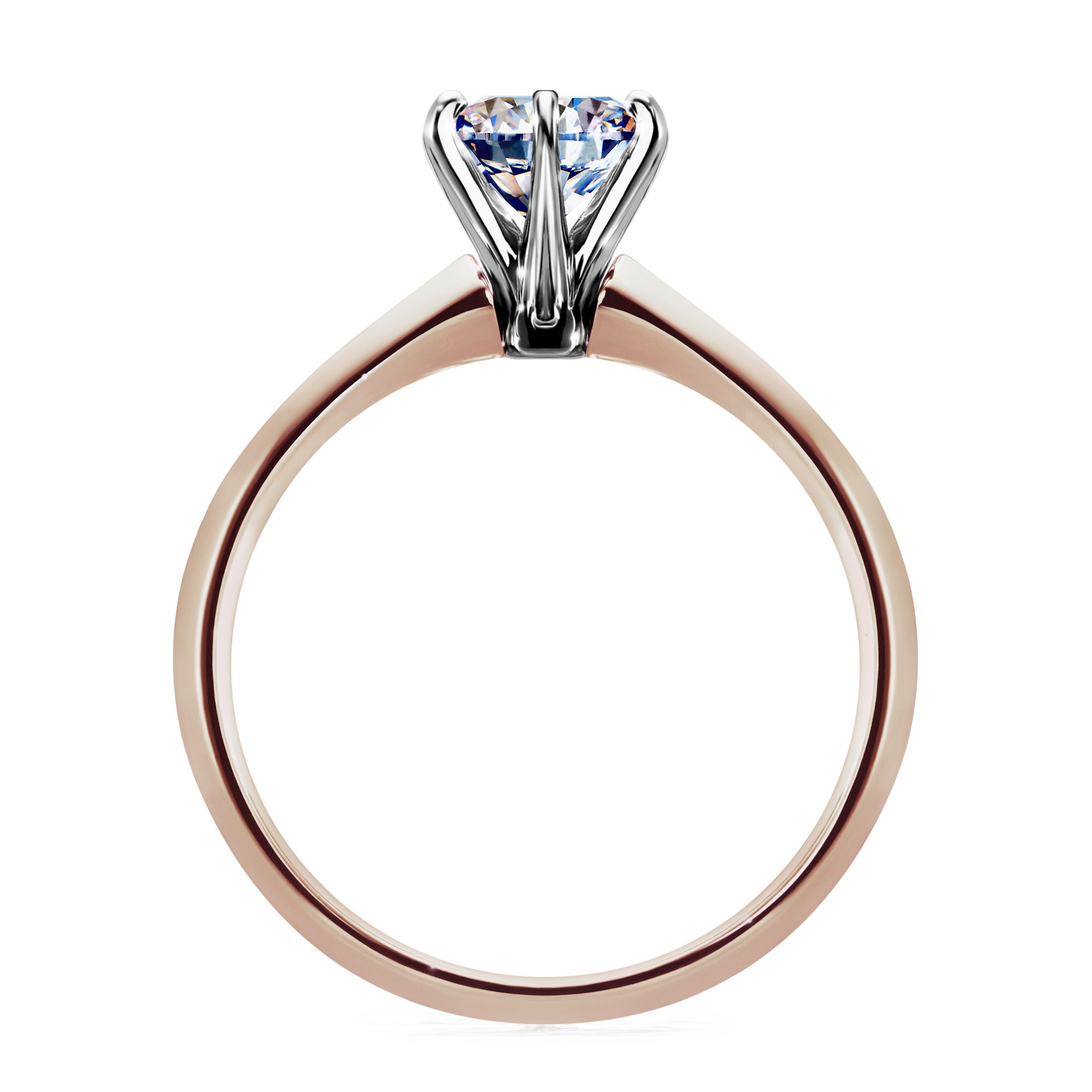 Pierścionek zaręczynowy My Queen z różowego złota z diamentem naturalnym 1,00CT