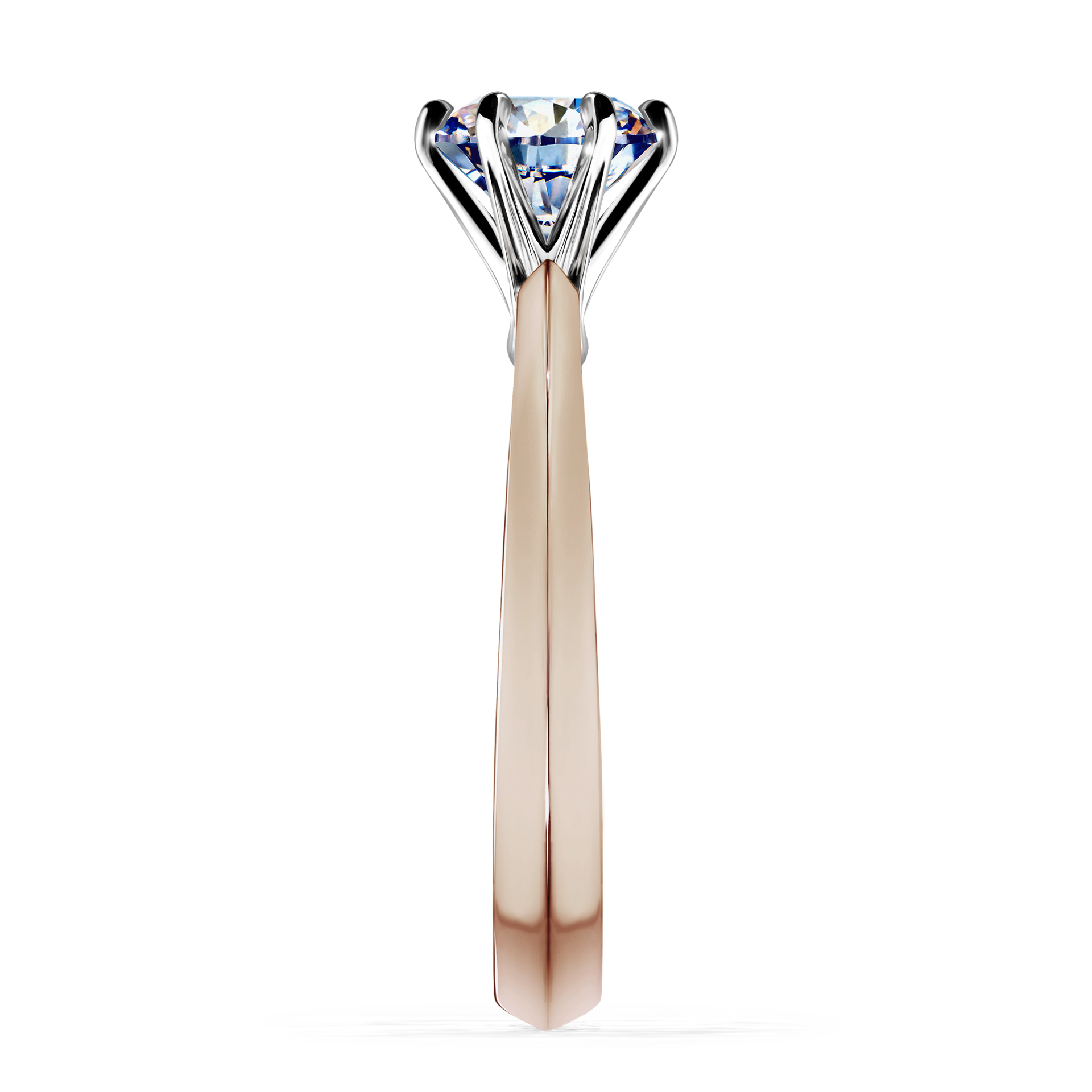 Pierścionek zaręczynowy My Queen z różowego złota z diamentem naturalnym 1,00CT