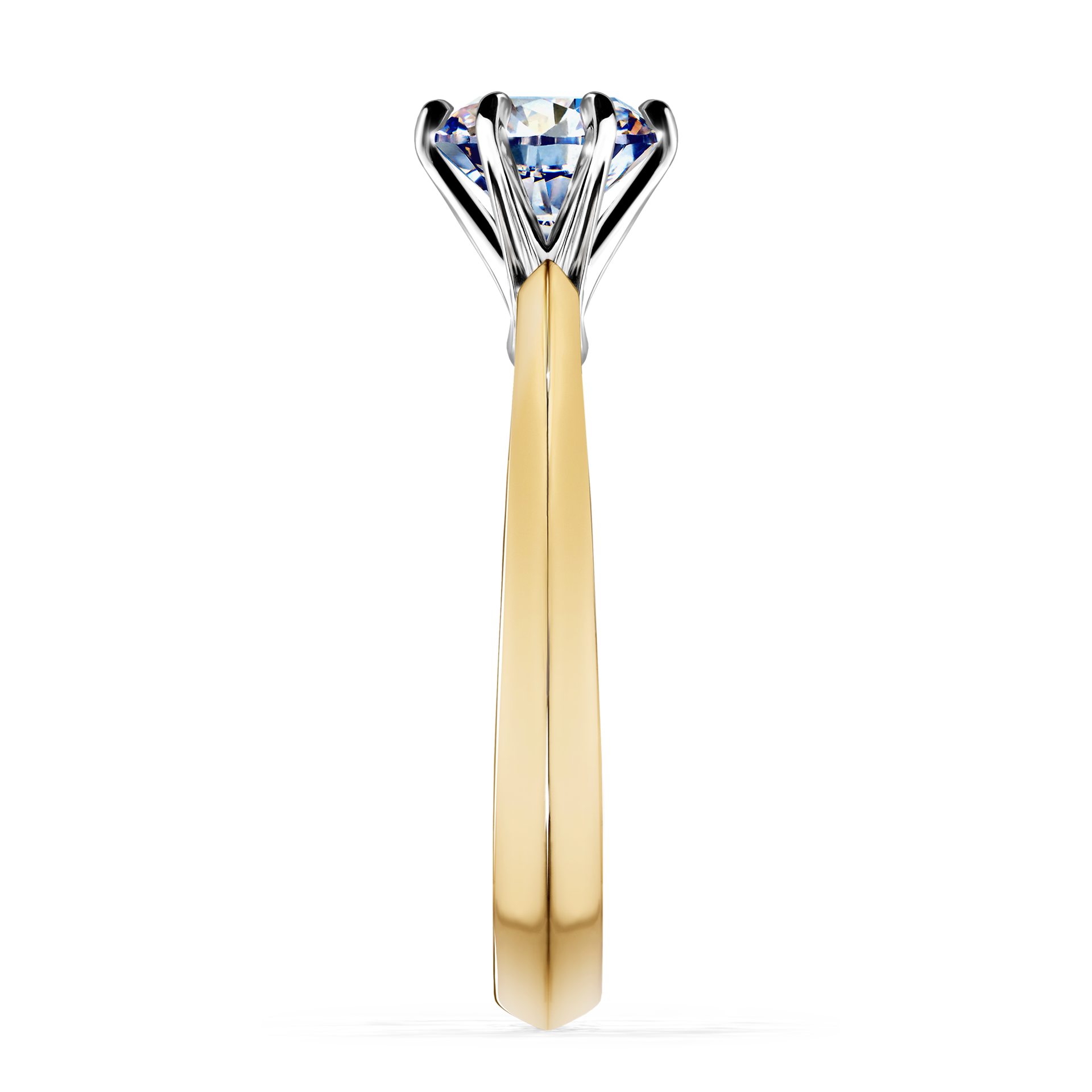 Pierścionek zaręczynowy My Queen z żółtego złota z diamentem laboratoryjnym 1,00CT