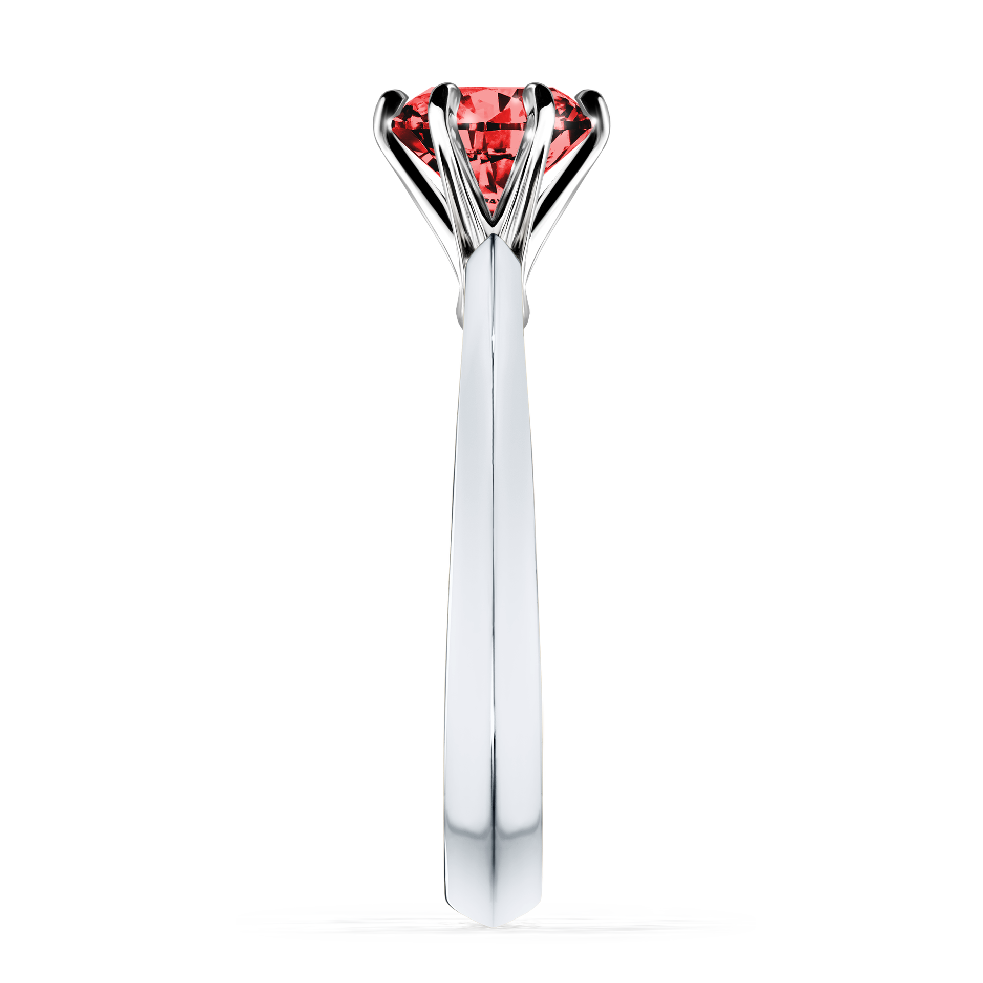 Pierścionek zaręczynowy My Queen z białego złota z czerwonym diamentem 1,00CT