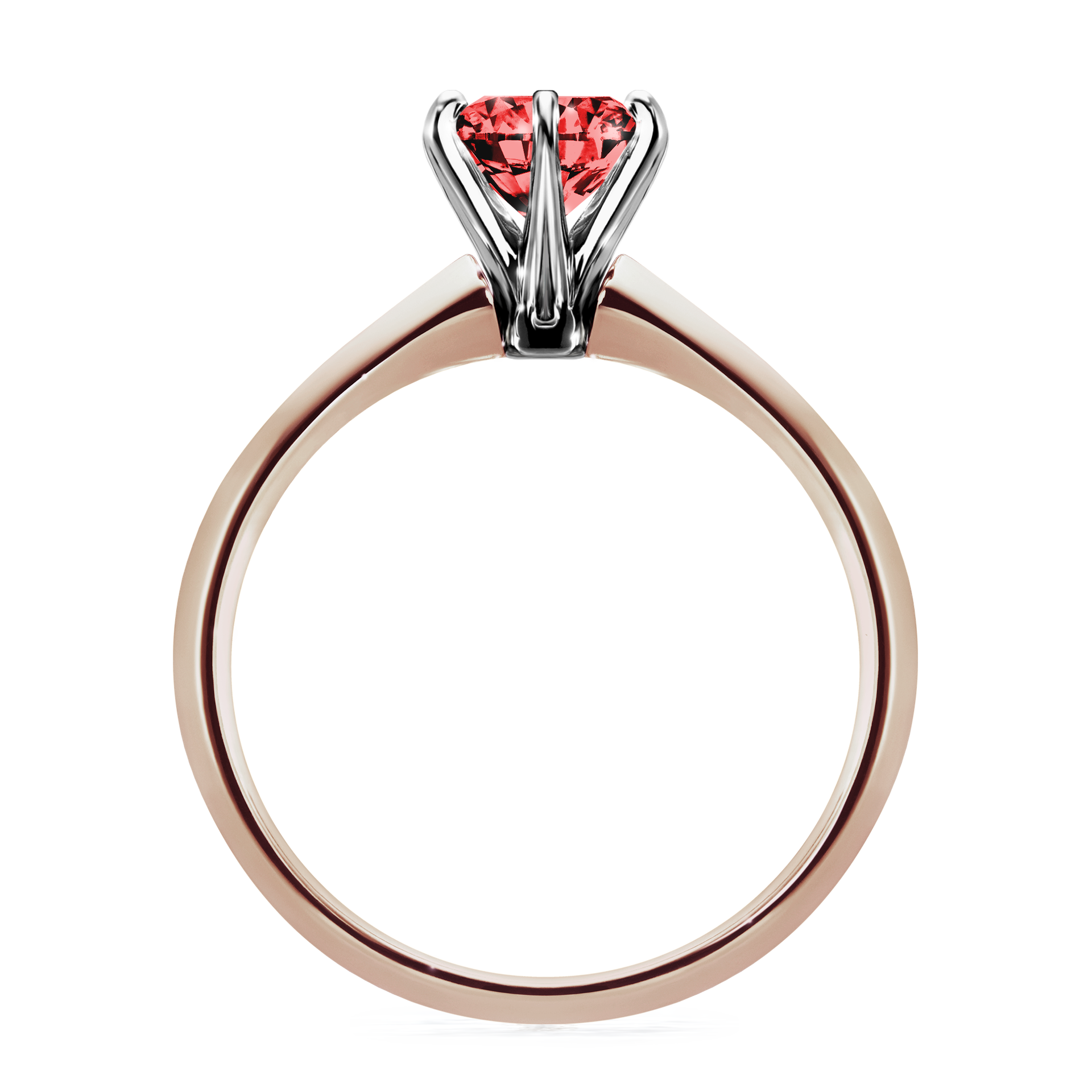 Pierścionek zaręczynowy My Queen z różowego złota z czerwonym diamentem 1,00CT