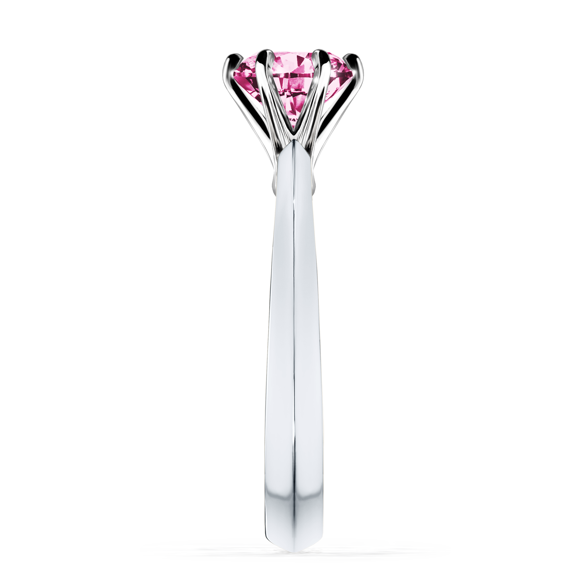 Pierścionek zaręczynowy My Queen z białego złota z różowym diamentem 1,00CT