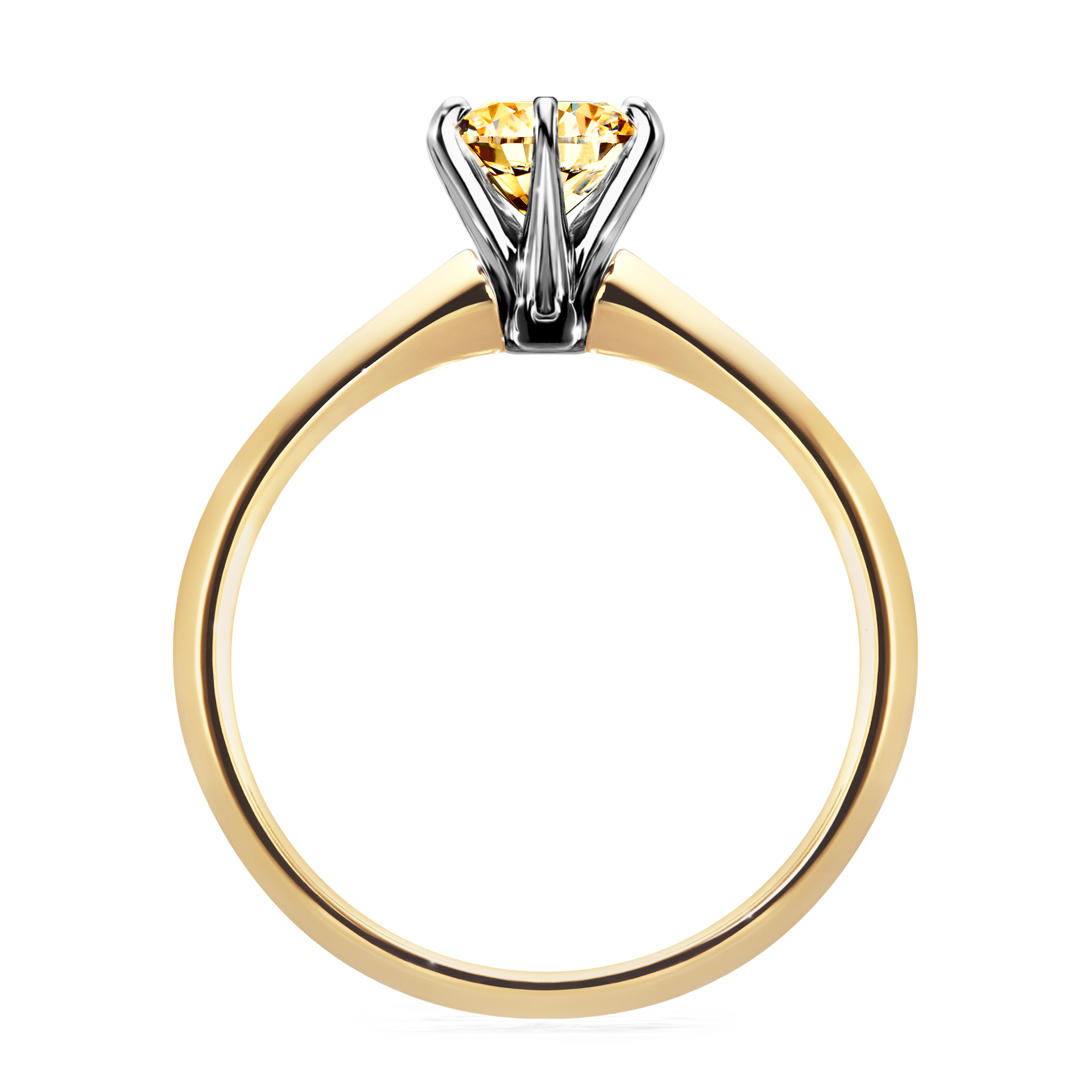 Pierścionek zaręczynowy My Queen z żółtego złota z żółtym diamentem 0,80CT