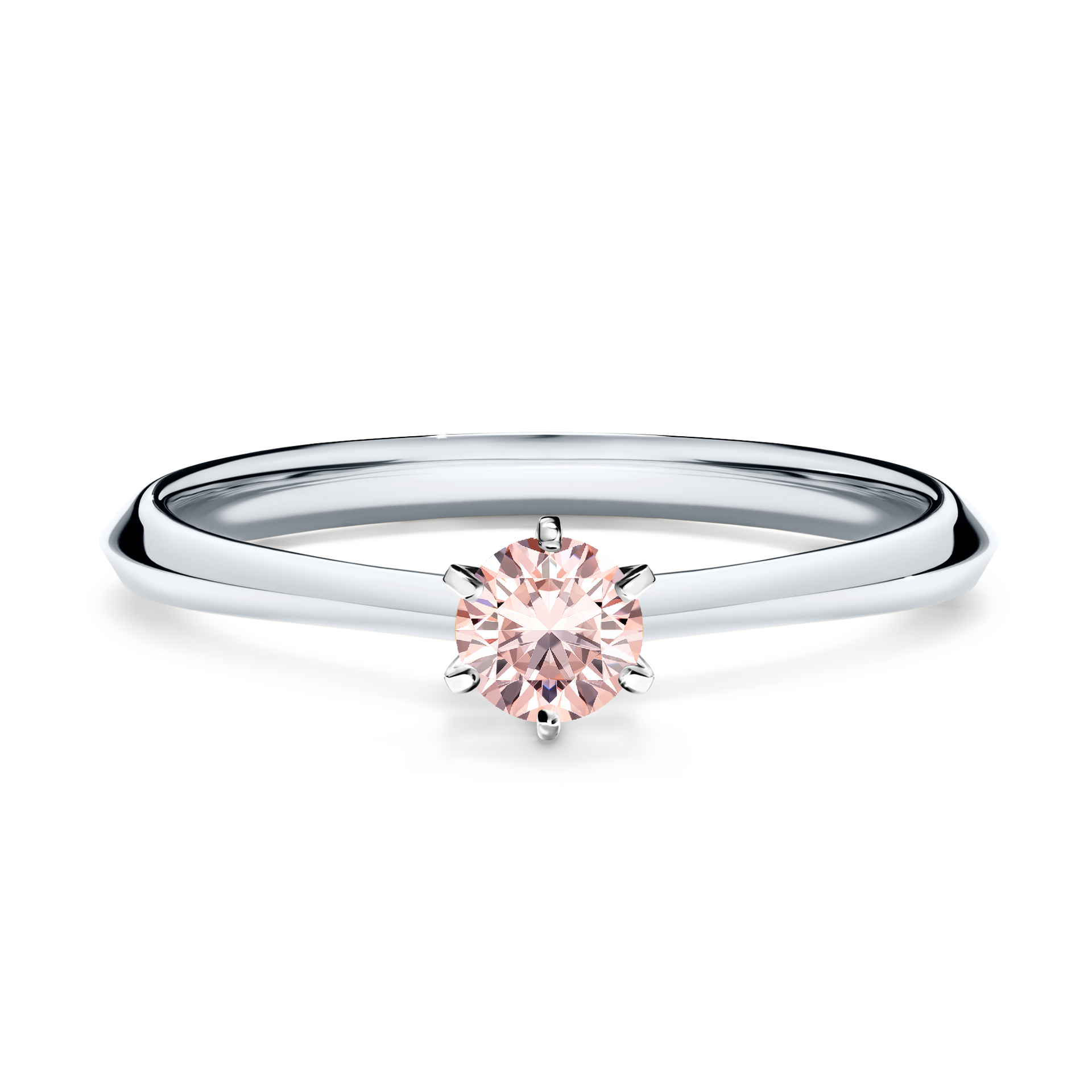 Pierścionek zaręczynowy My Queen z białego złota z morganitem 0,25CT