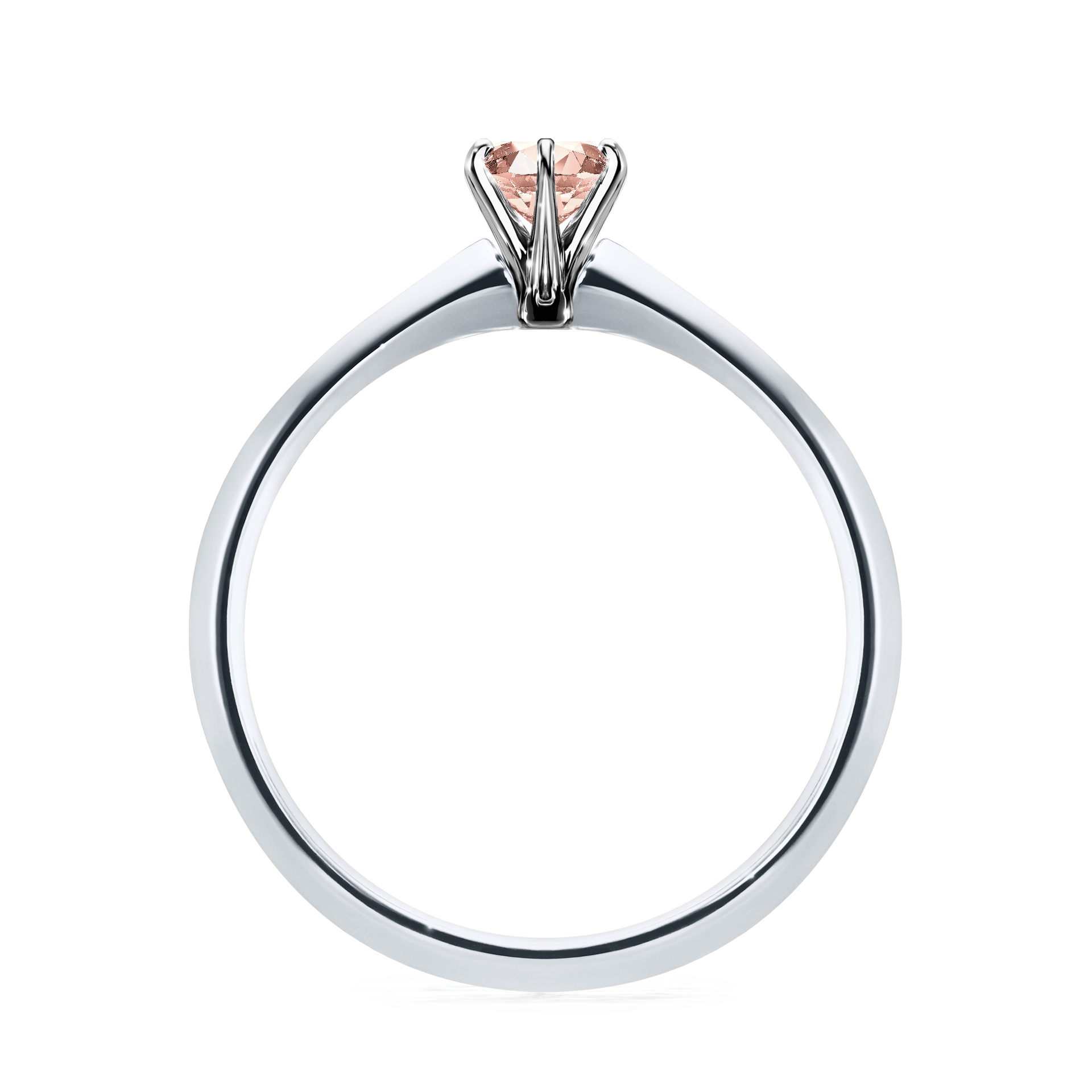 Pierścionek zaręczynowy My Queen z białego złota z morganitem 0,25CT
