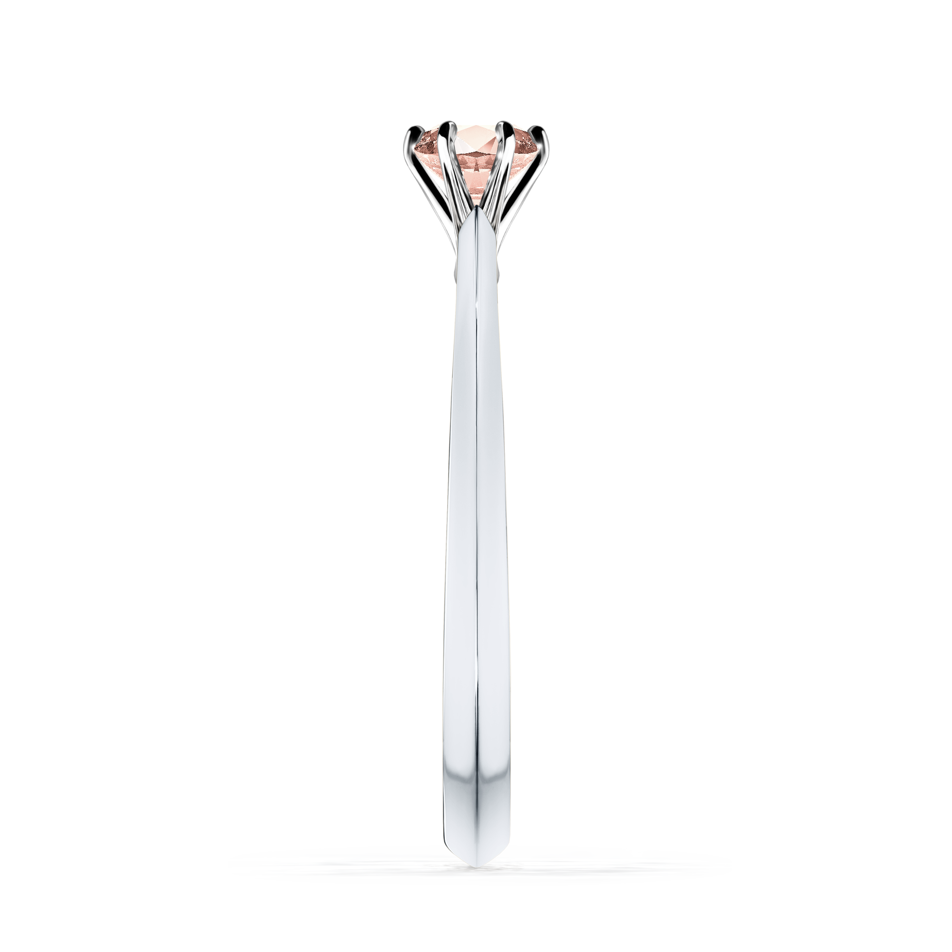 Pierścionek zaręczynowy My Queen z białego złota z morganitem 0,25CT