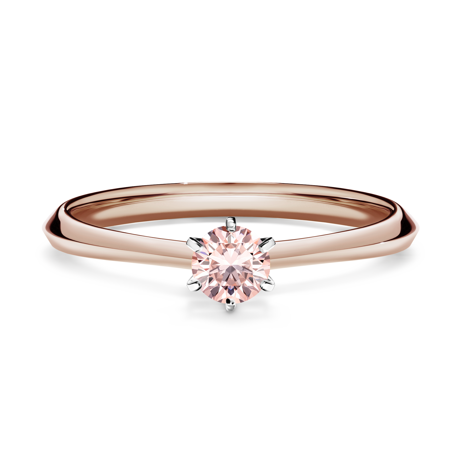 Pierścionek zaręczynowy My Queen z różowego złota z morganitem 0,25CT