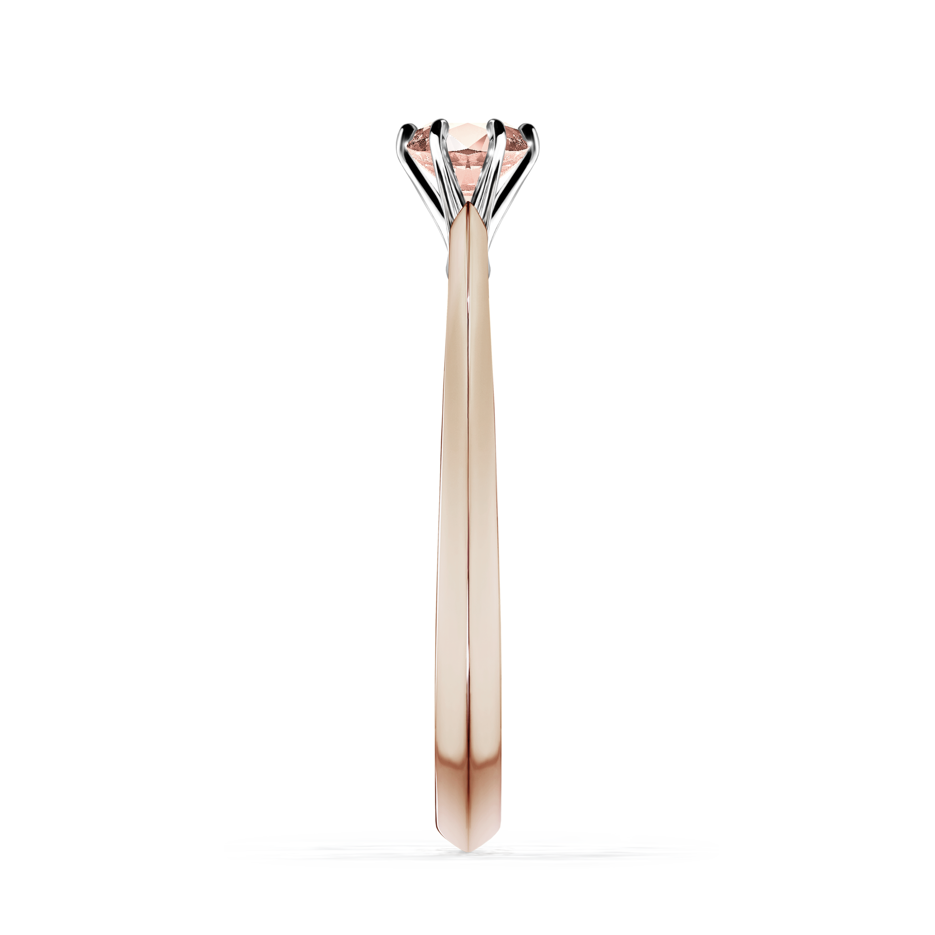Pierścionek zaręczynowy My Queen z różowego złota z morganitem 0,25CT