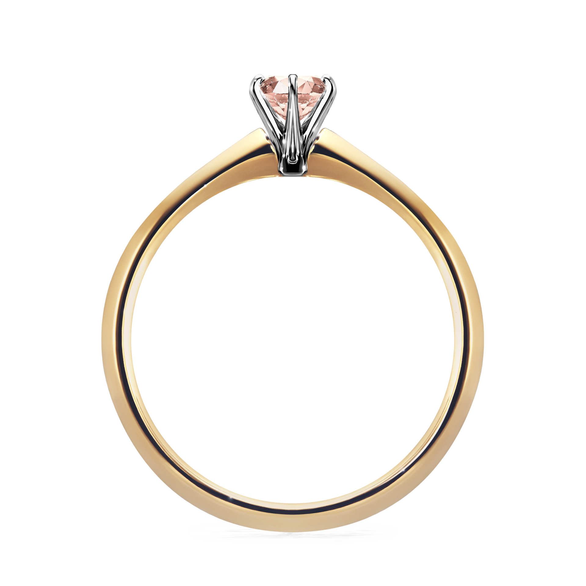 Pierścionek zaręczynowy My Queen z żółtego złota z morganitem 0,25CT