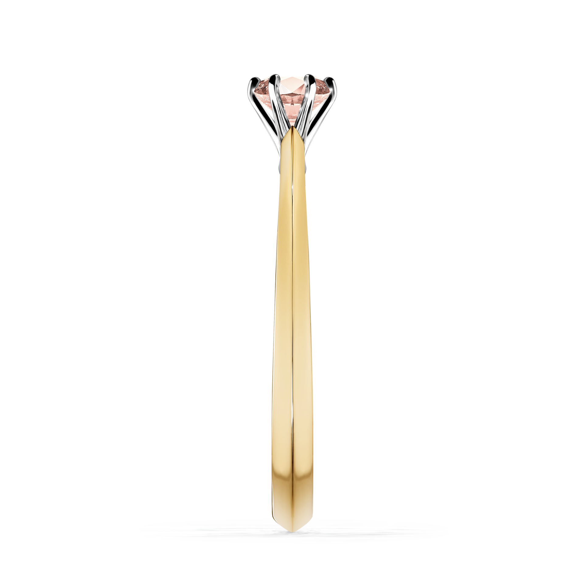 Pierścionek zaręczynowy My Queen z żółtego złota z morganitem 0,25CT