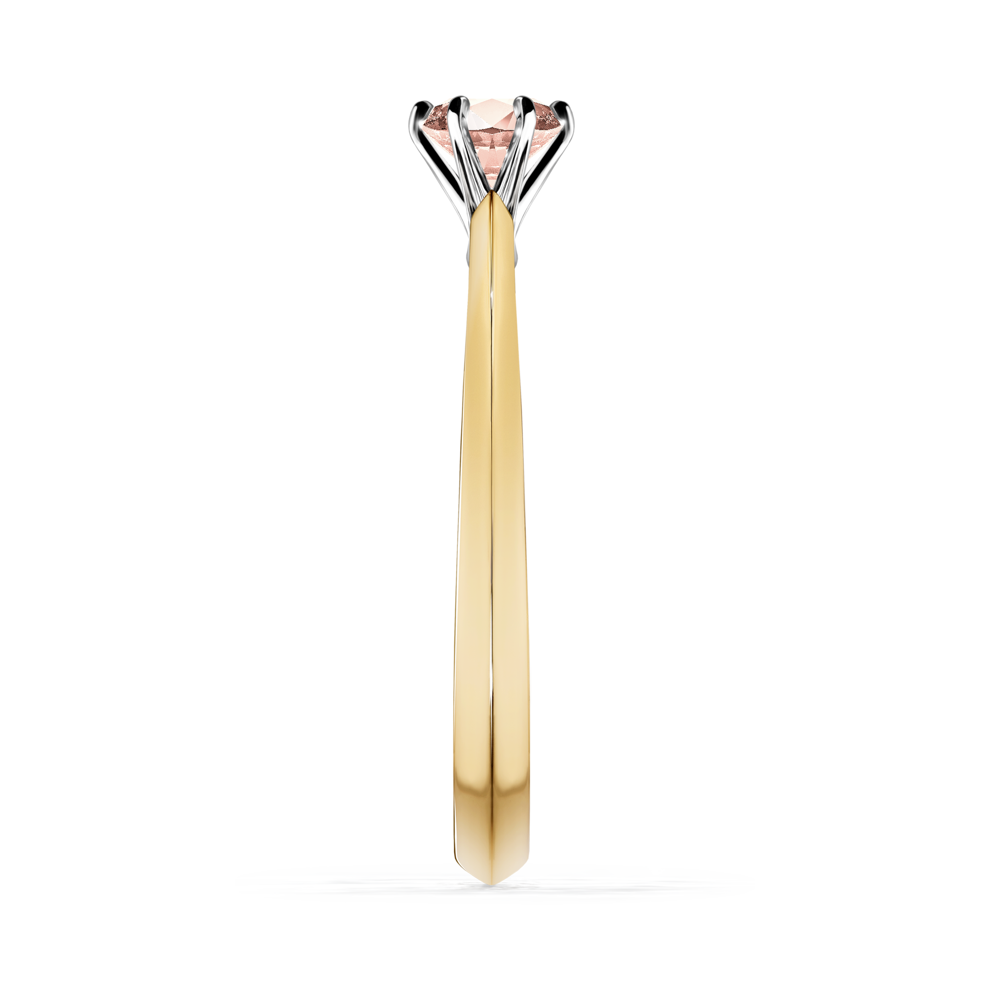 Pierścionek zaręczynowy My Queen z żółtego złota z morganitem 0,30CT