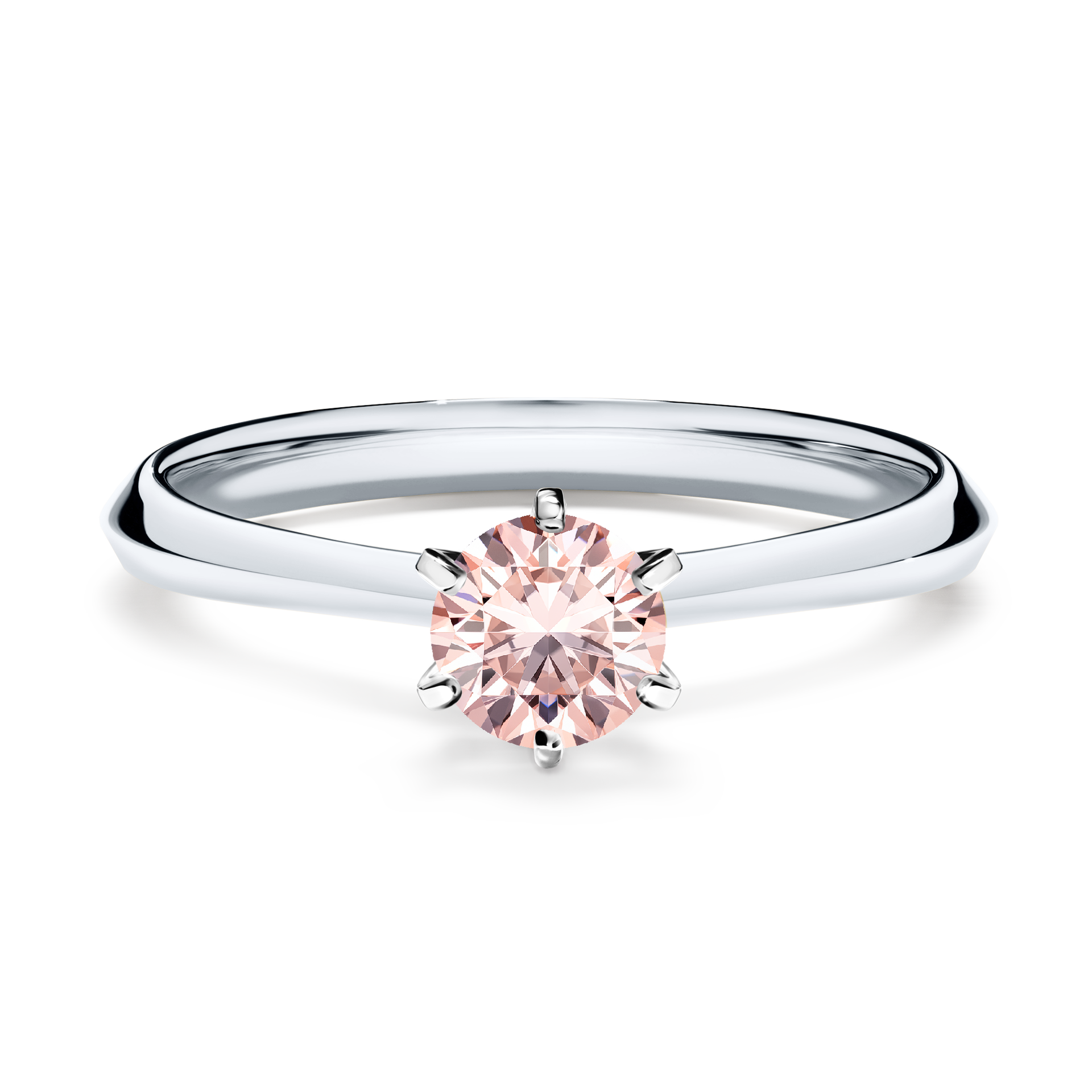 Pierścionek zaręczynowy My Queen z białego złota z morganitem 0,50CT