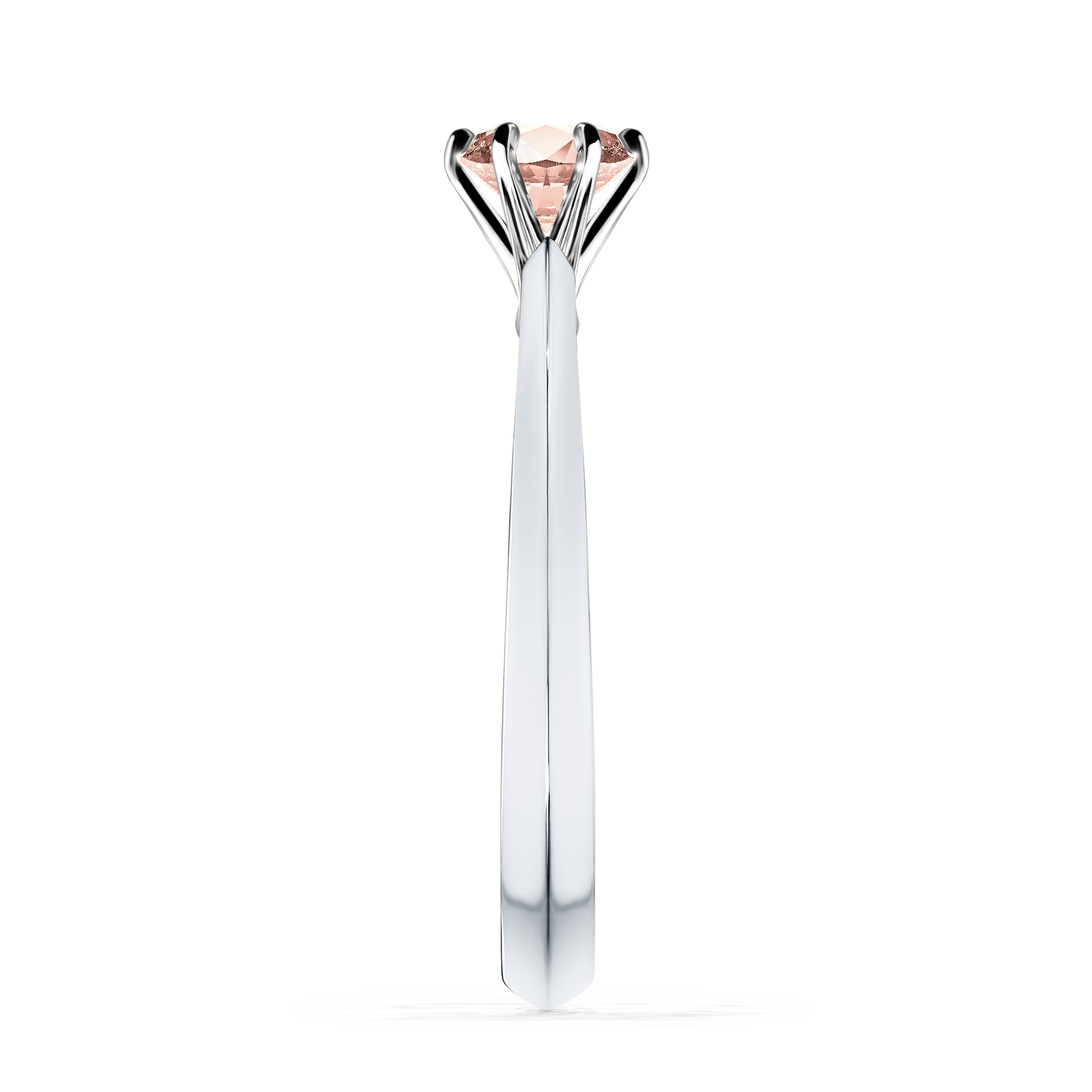 Pierścionek zaręczynowy My Queen z białego złota z morganitem 0,50CT
