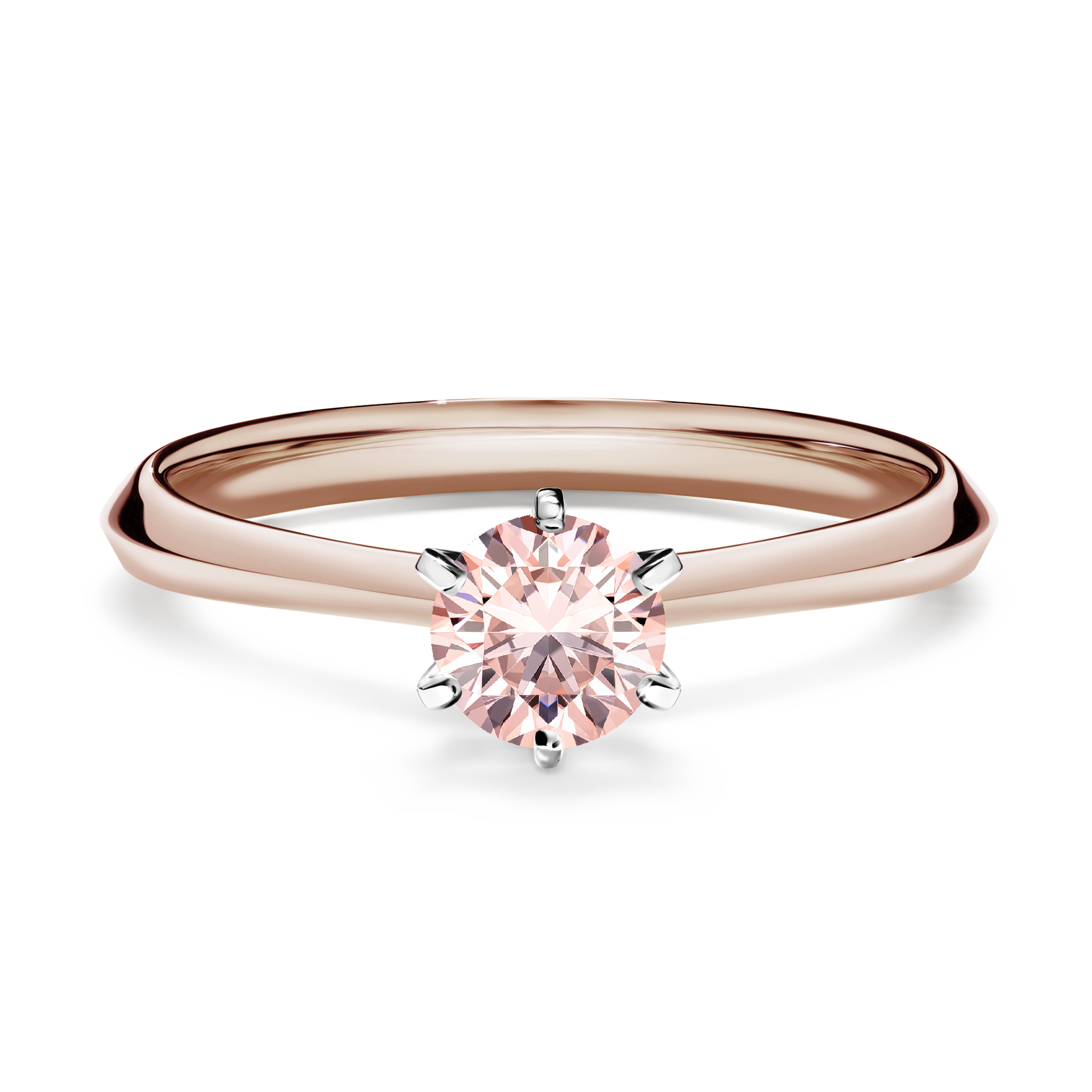 Pierścionek zaręczynowy My Queen z różowego złota z morganitem 0,50CT
