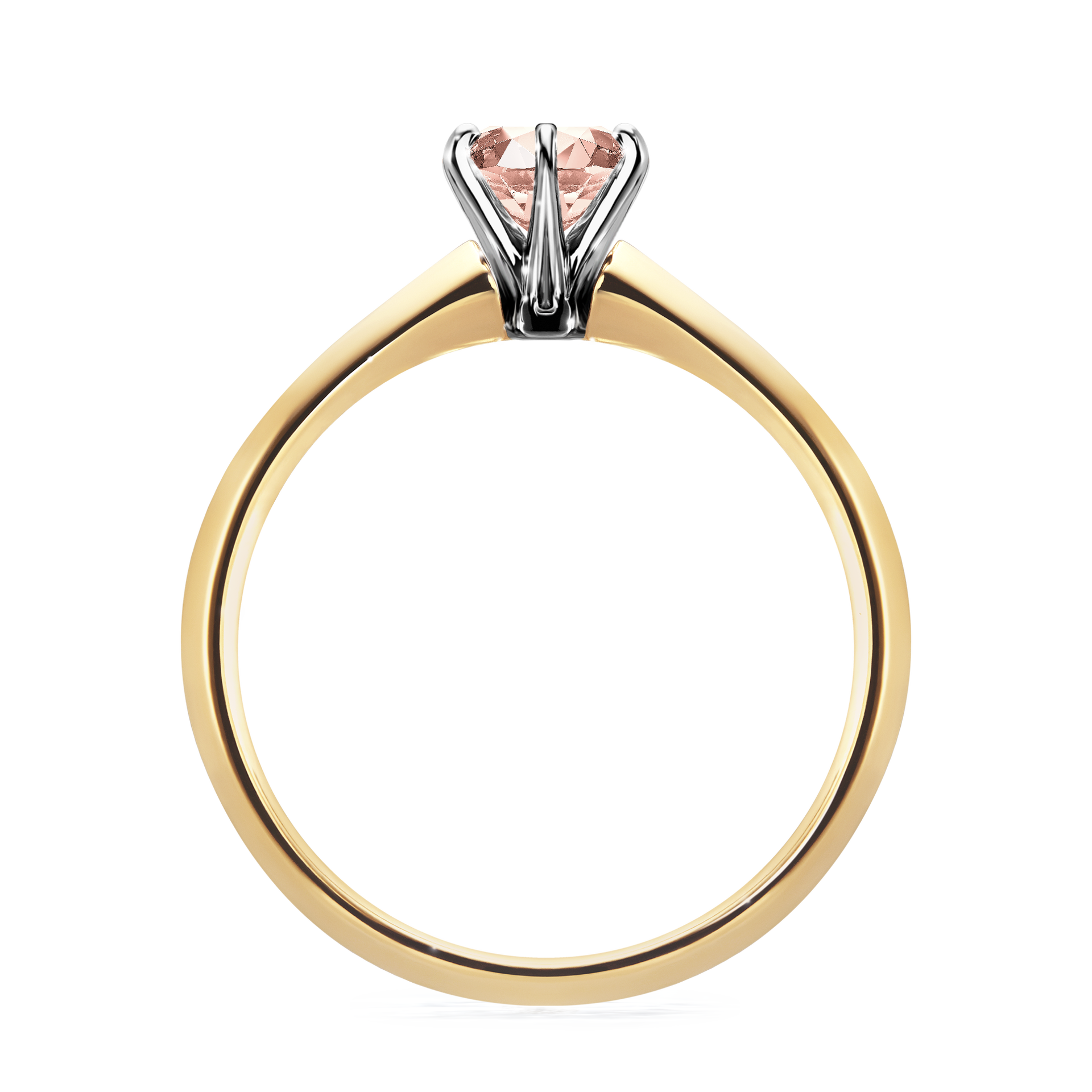 Pierścionek zaręczynowy My Queen z żółtego złota z morganitem 0,50CT