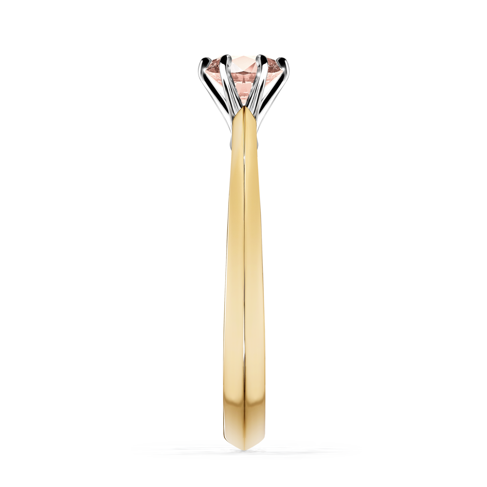 Pierścionek zaręczynowy My Queen z żółtego złota z morganitem 0,50CT