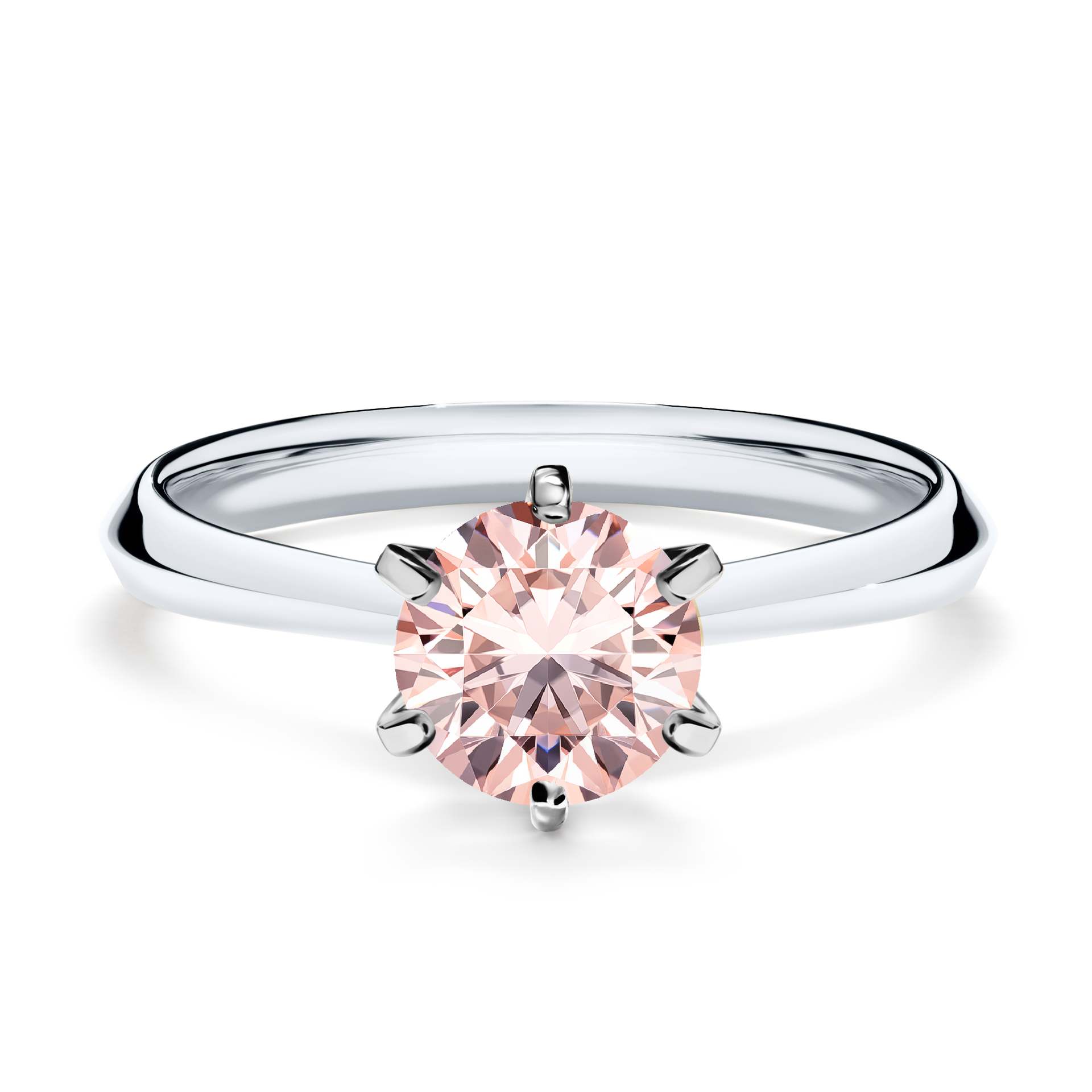 Pierścionek zaręczynowy My Queen z białego złota z morganitem 1,00CT