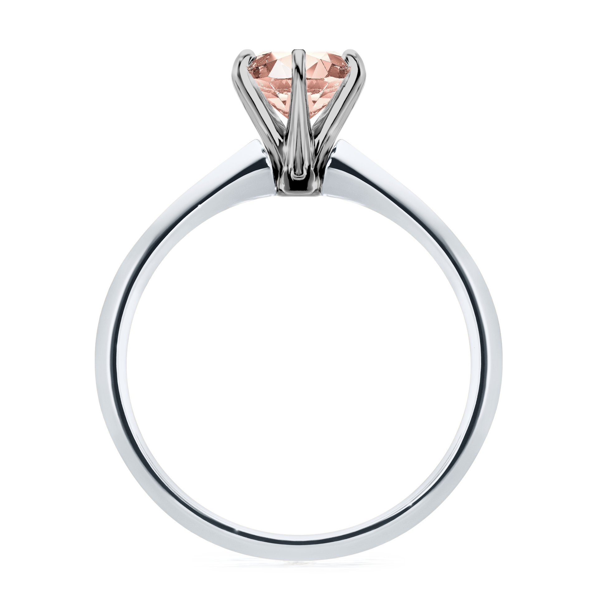 Pierścionek zaręczynowy My Queen z białego złota z morganitem 1,00CT