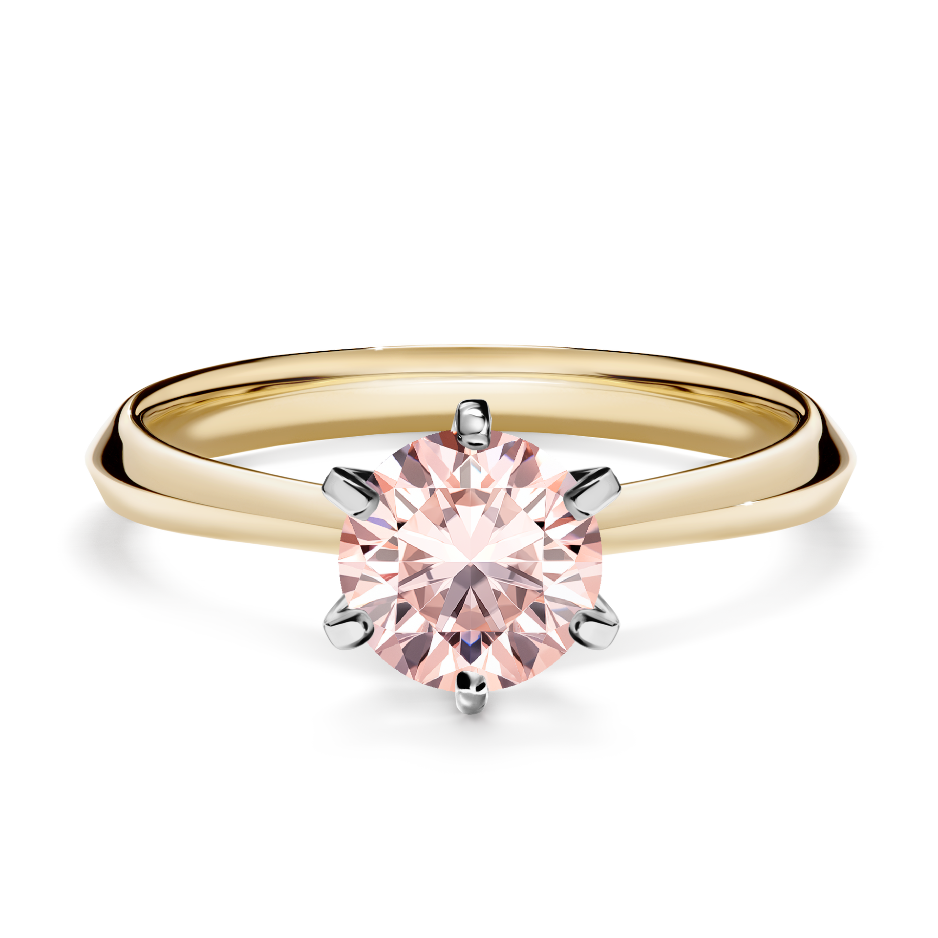 Pierścionek zaręczynowy My Queen z żółtego złota z morganitem 1,00CT