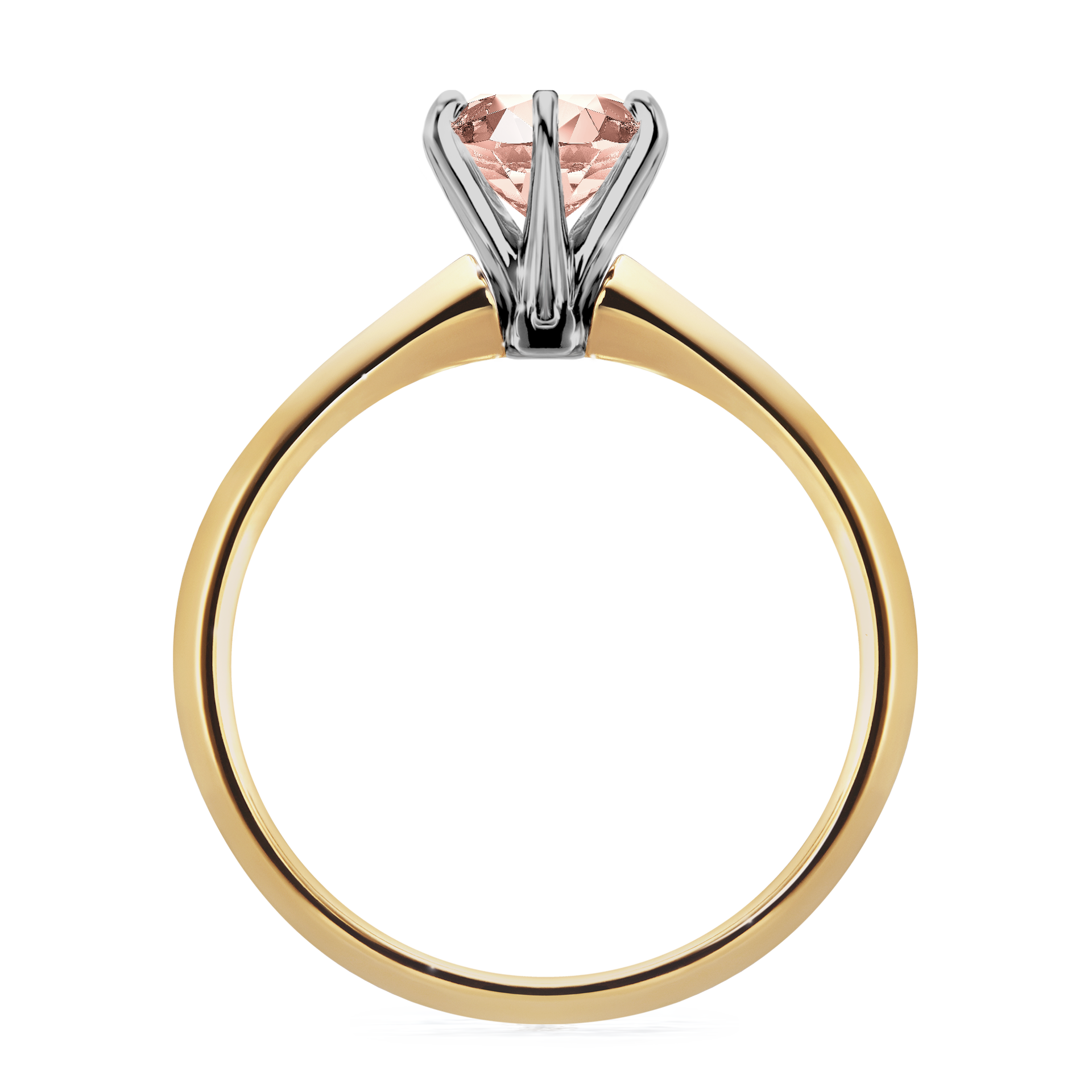 Pierścionek zaręczynowy My Queen z żółtego złota z morganitem 1,00CT