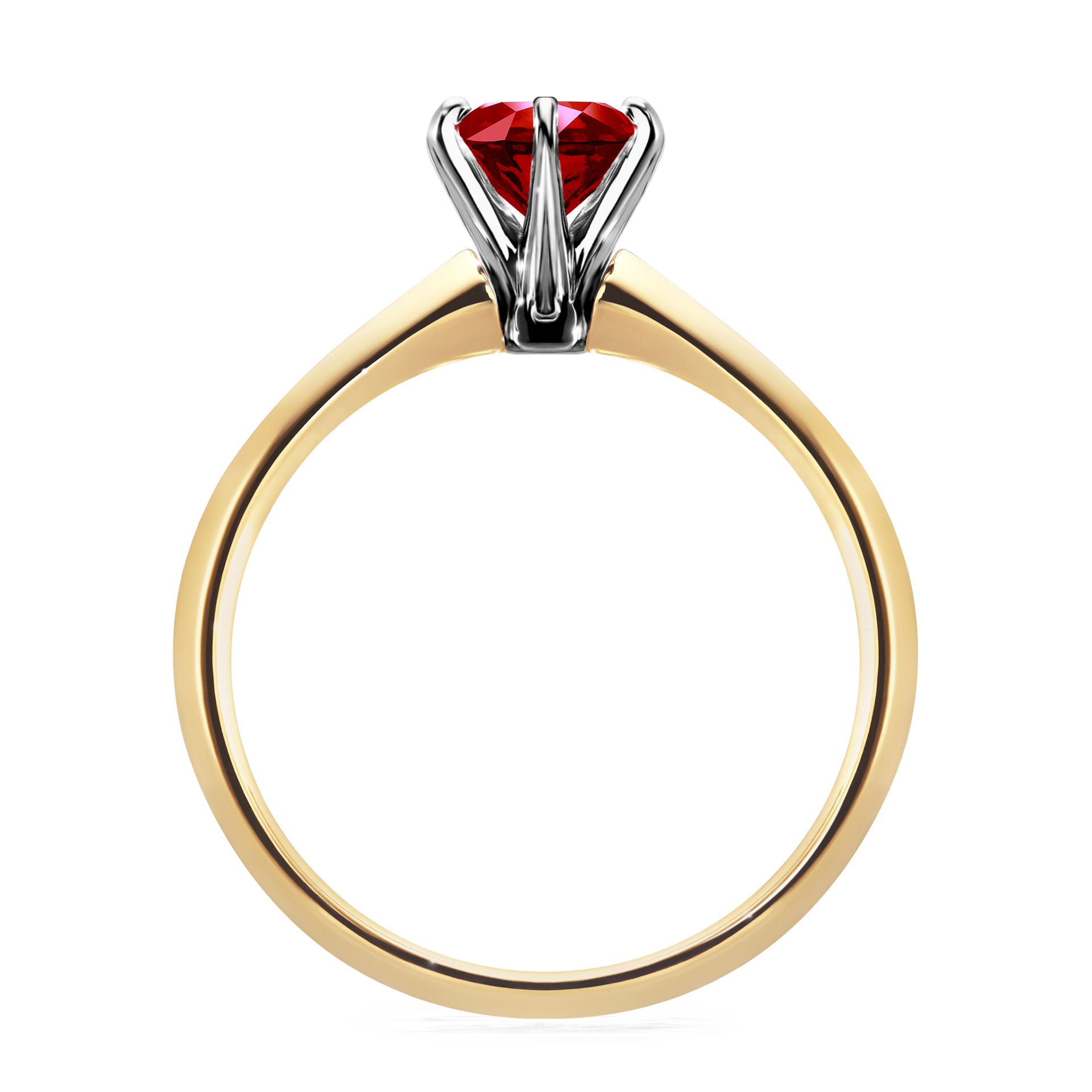 Pierścionek zaręczynowy My Queen z żółtego złota z rubinem 0,80CT