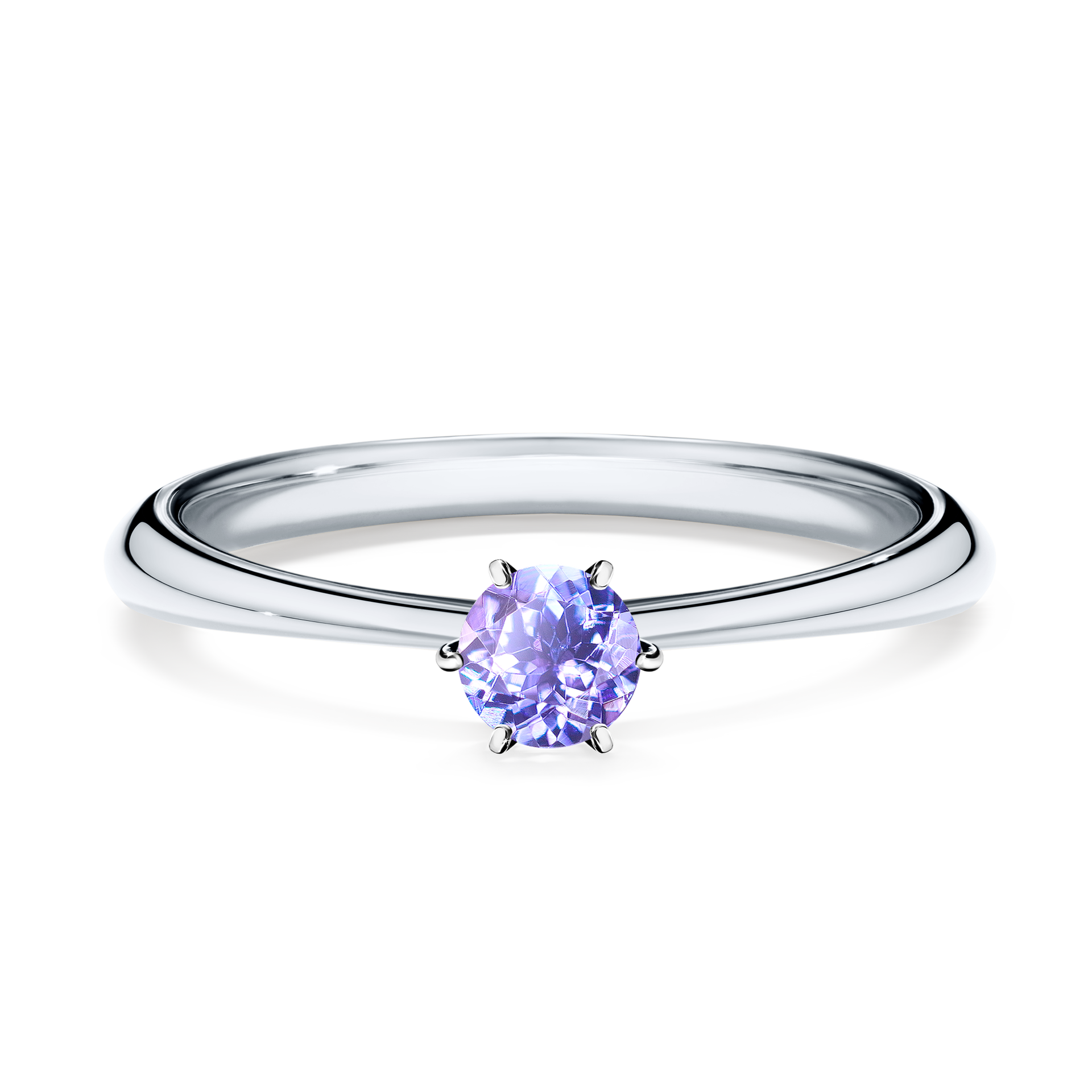 Pierścionek zaręczynowy My Queen z białego złota z tanzanitem 0,25CT
