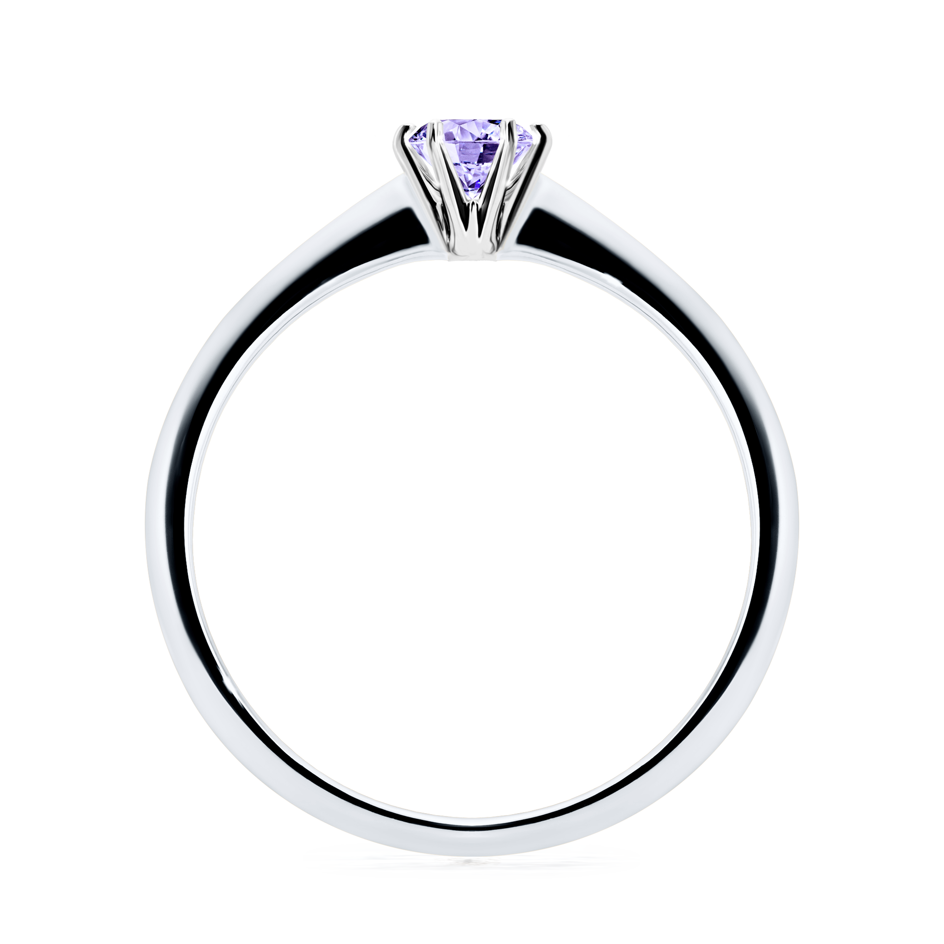 Pierścionek zaręczynowy My Queen z białego złota z tanzanitem 0,25CT