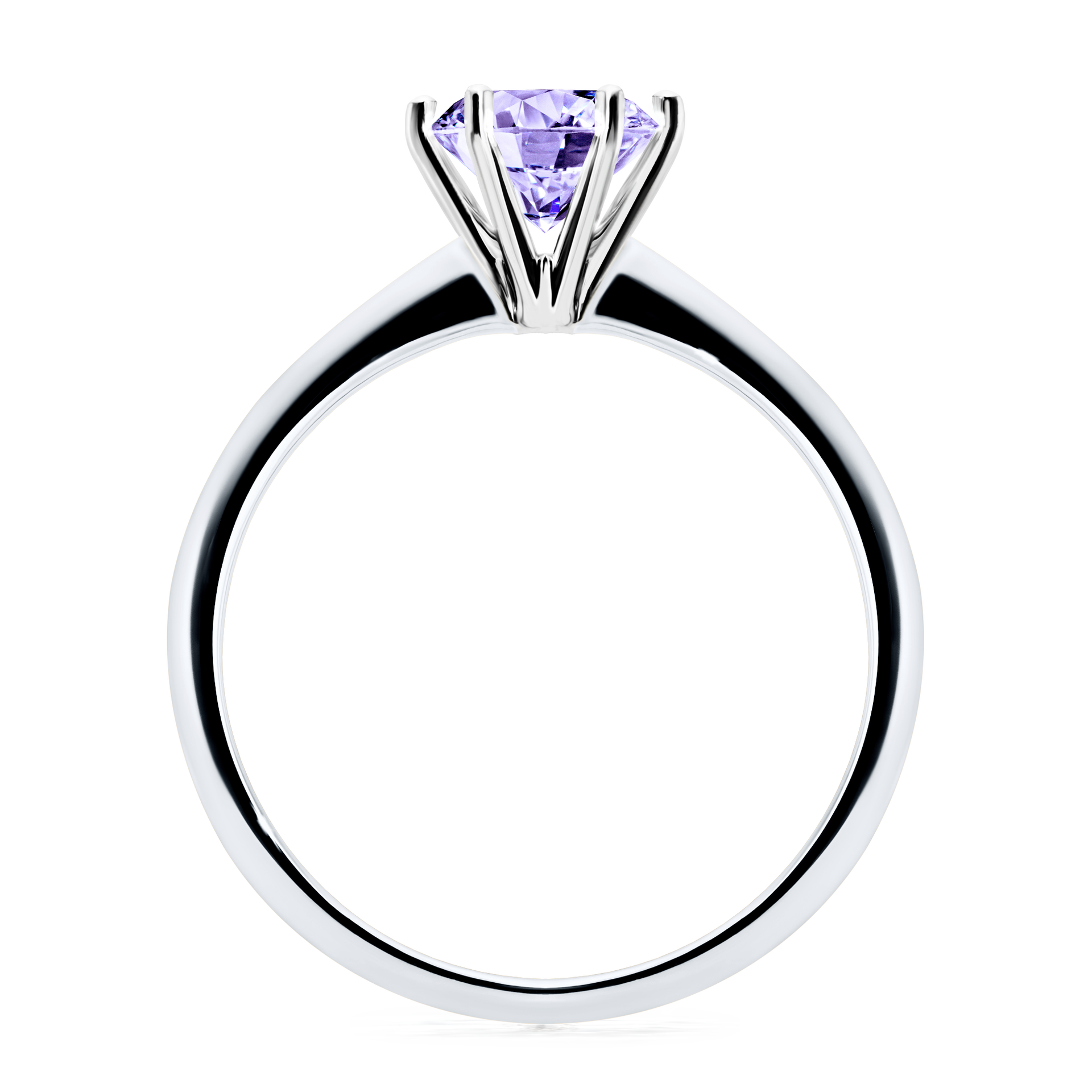 Pierścionek zaręczynowy My Queen z białego złota z tanzanitem 1,00CT