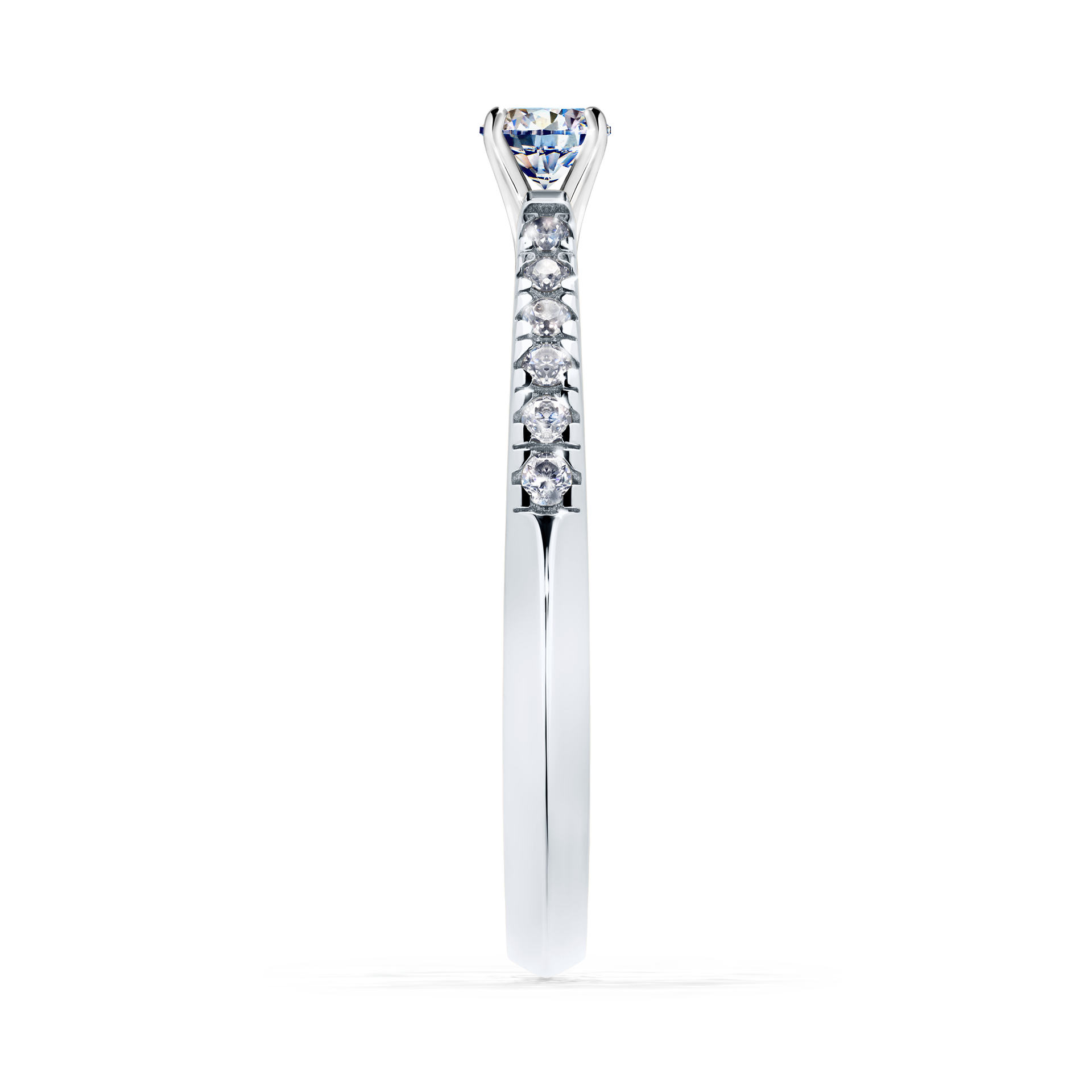 Pierścionek zaręczynowy My Sunshine z białego złota z diamentem laboratoryjnym 0,24CT