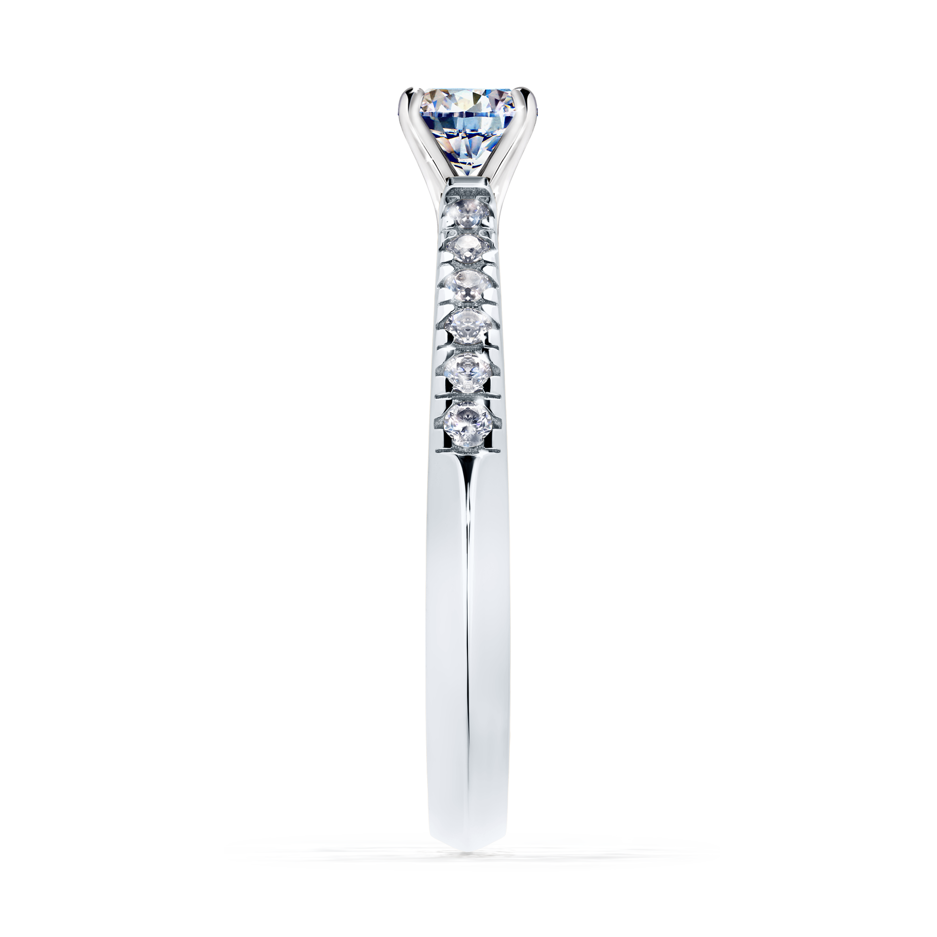 Pierścionek zaręczynowy My Sunshine z białego złota z diamentem naturalnym 0,39CT