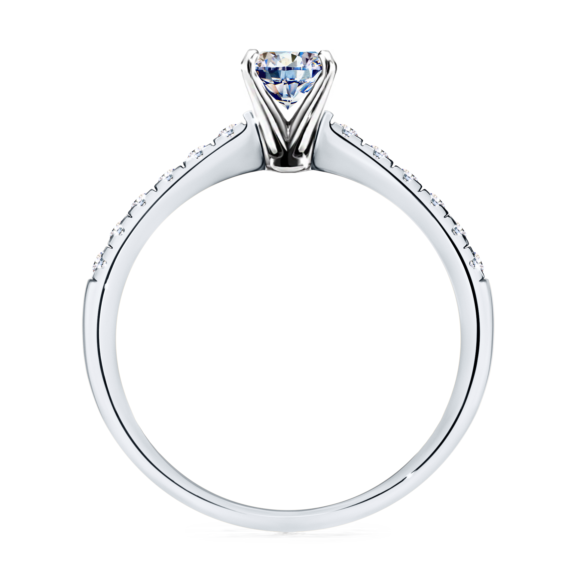 Pierścionek zaręczynowy My Sunshine z białego złota z diamentem naturalnym 0,64CT