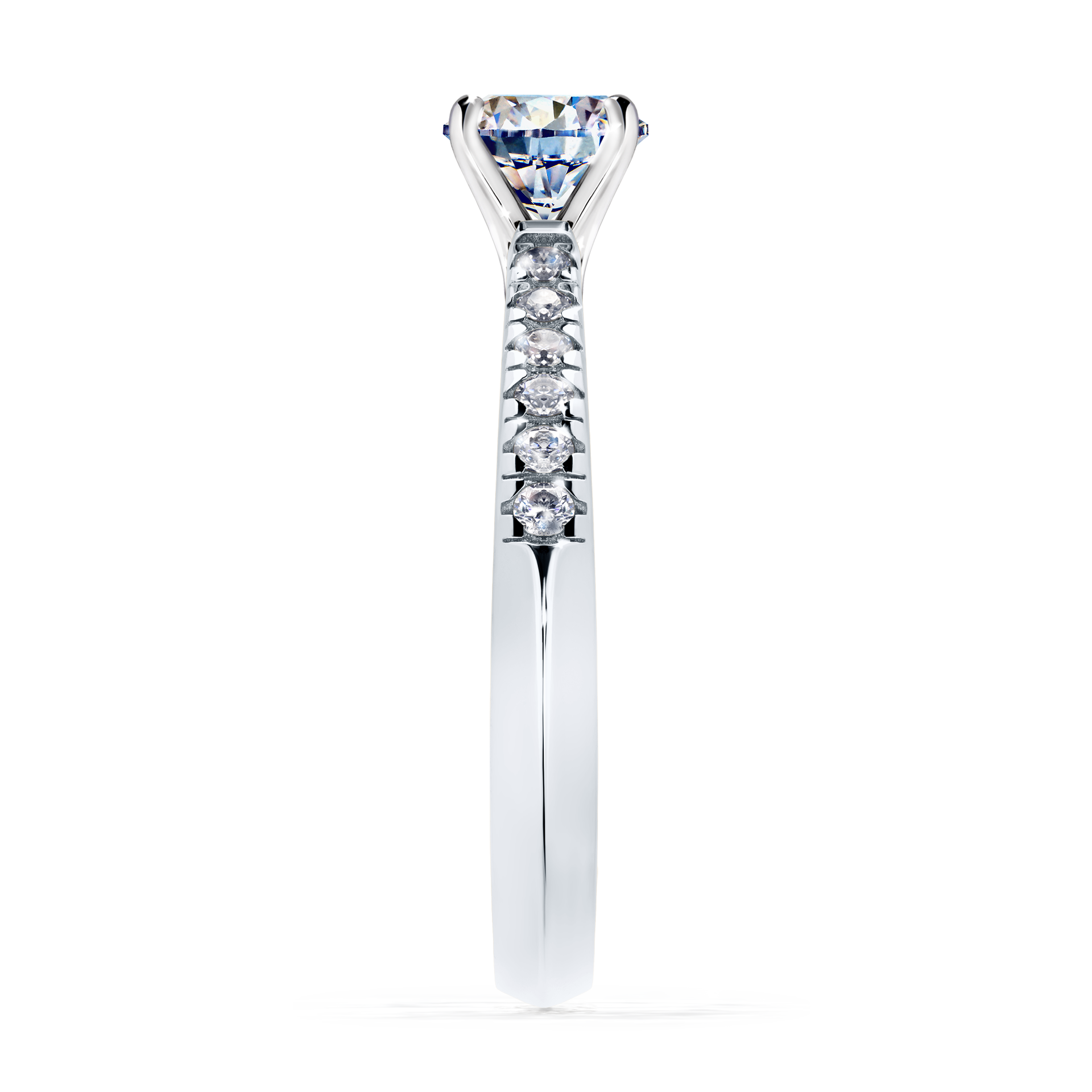Pierścionek zaręczynowy My Sunshine z białego złota z diamentem naturalnym 0,64CT