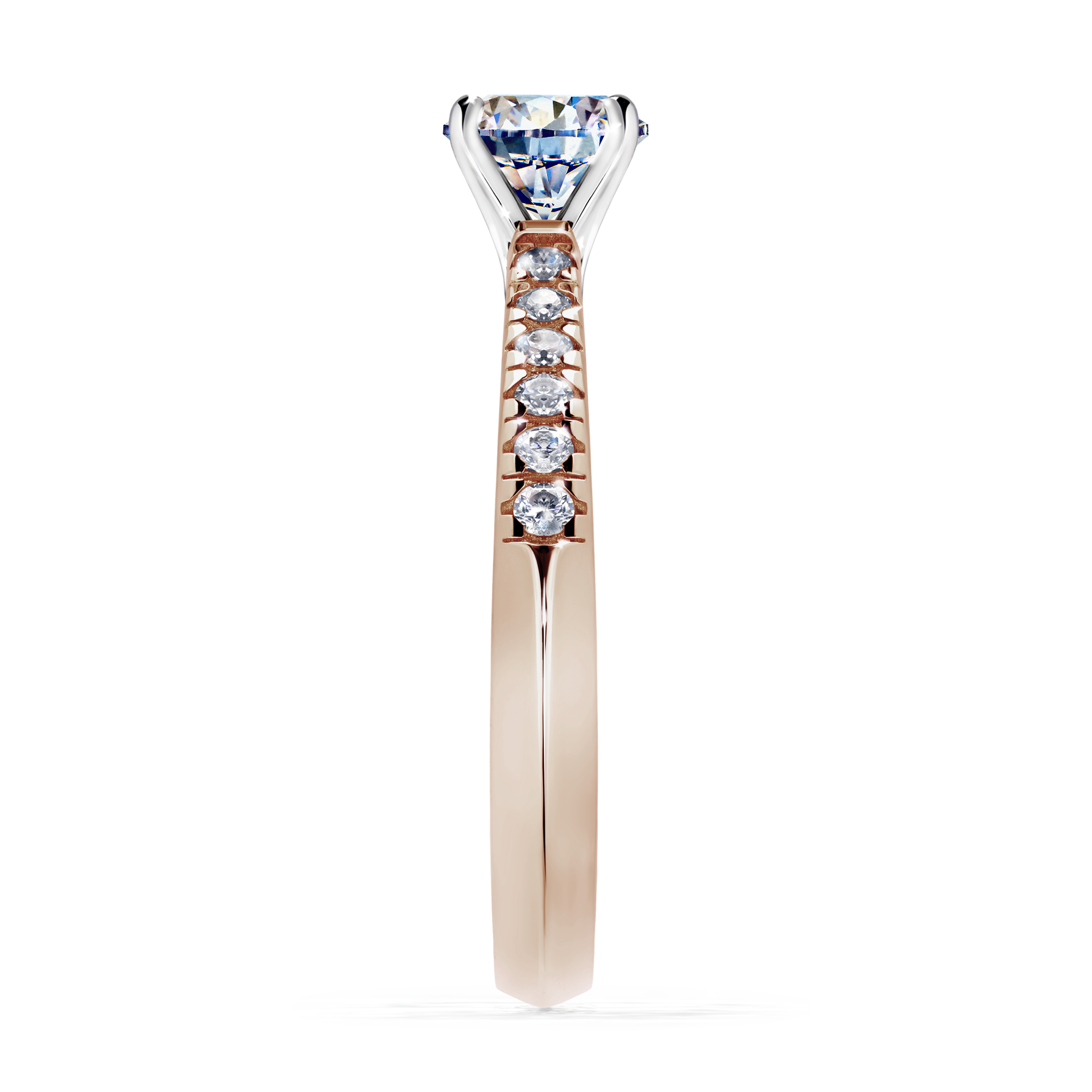 Pierścionek zaręczynowy My Sunshine z różowego złota z diamentem laboratoryjnym 0,64CT