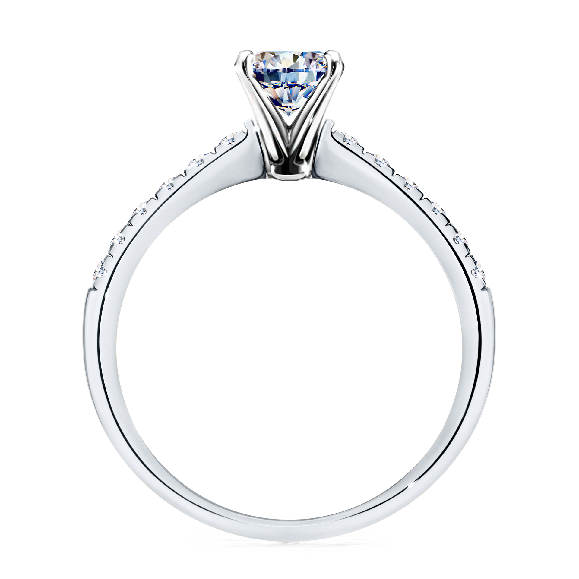 Pierścionek zaręczynowy My Sunshine z białego złota z diamentem naturalnym 1,00CT