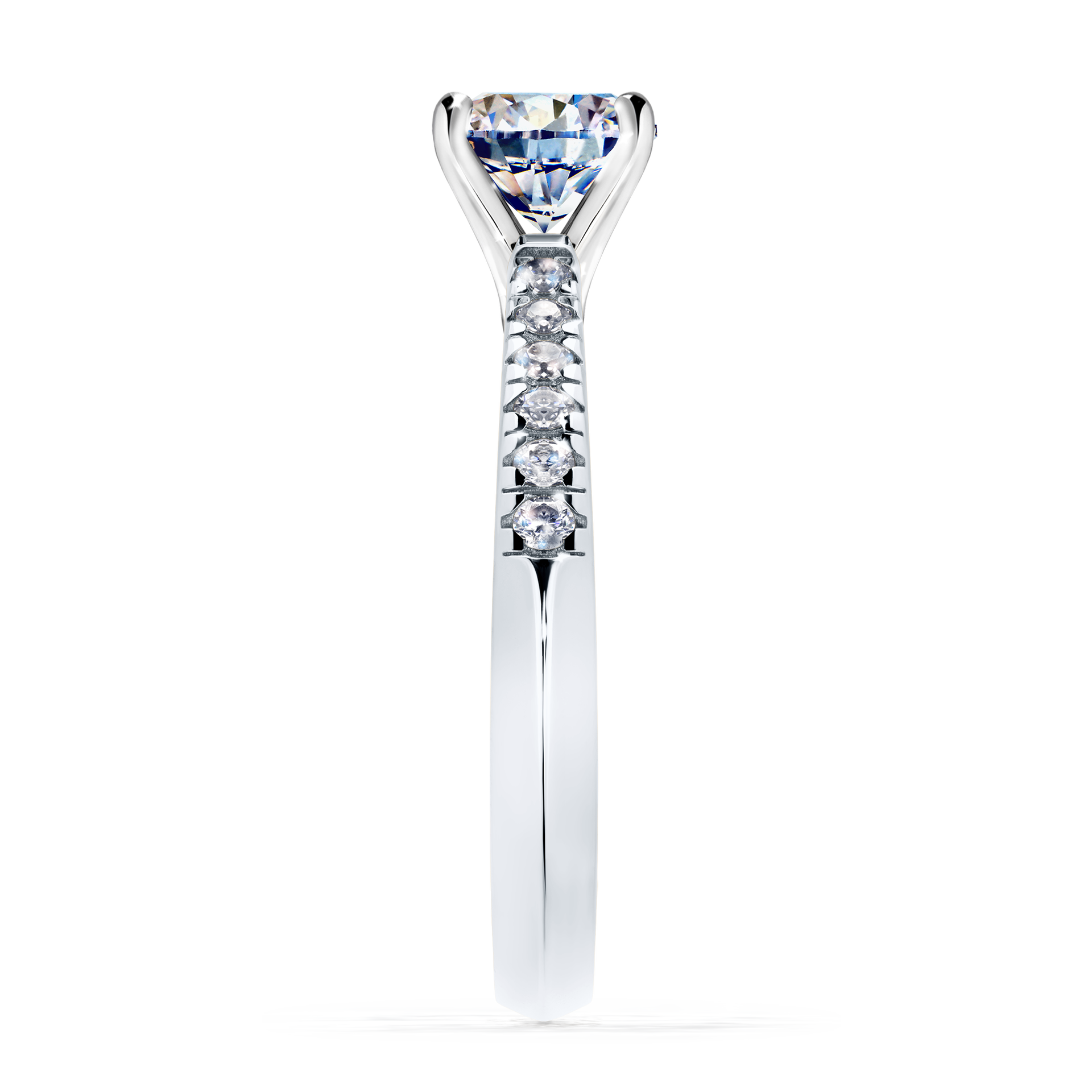 Pierścionek zaręczynowy My Sunshine z białego złota z diamentem naturalnym 1,00CT