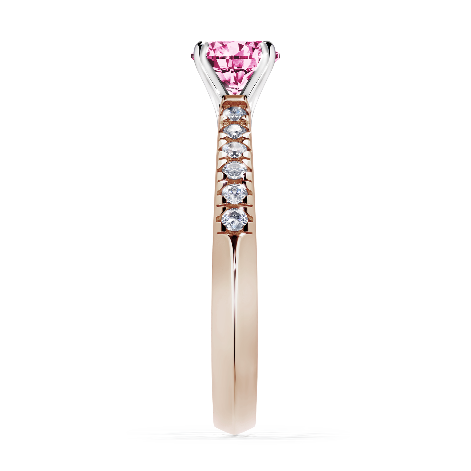 Pierścionek zaręczynowy My Sunshine z różowego złota z różowym diamentem 0,64CT