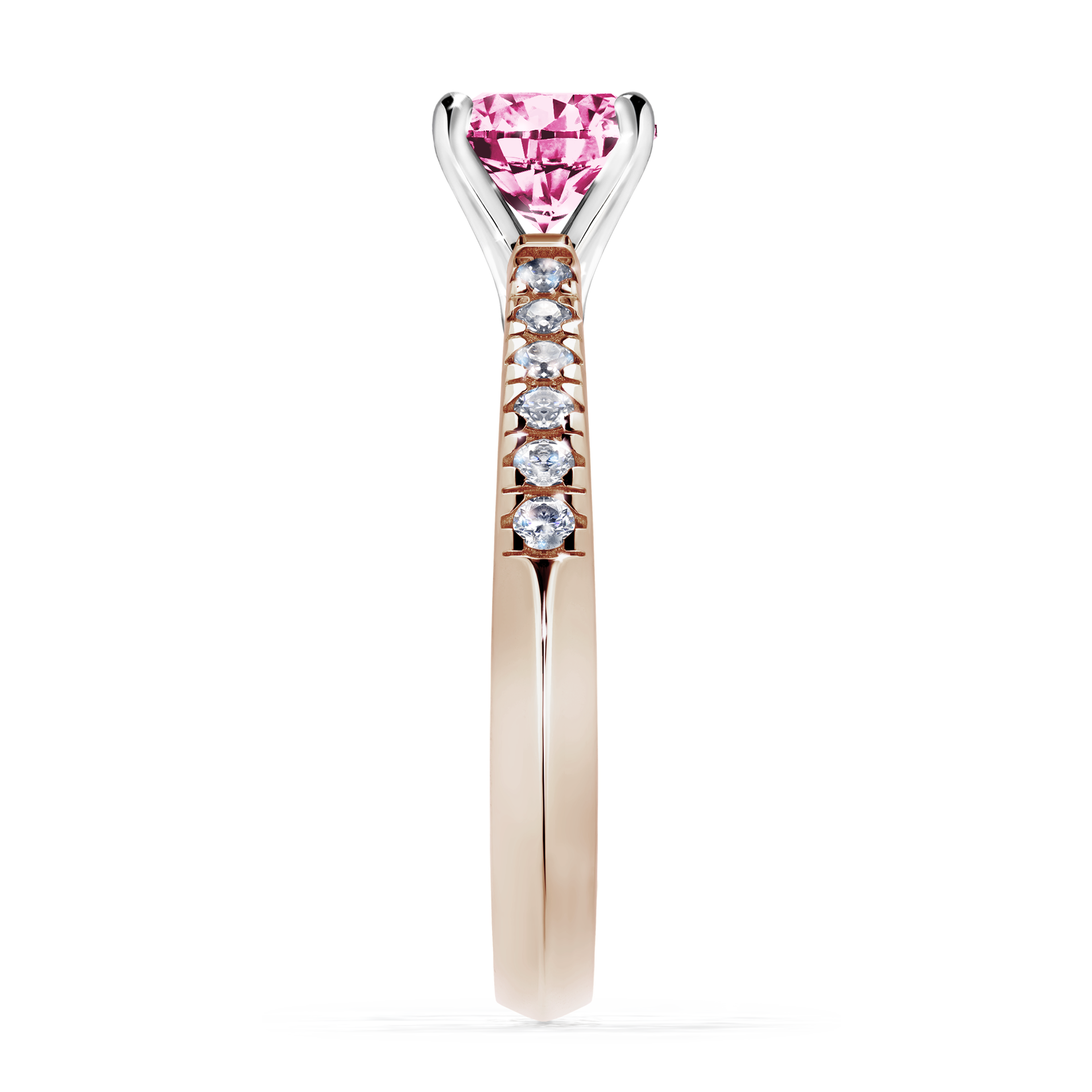 Pierścionek zaręczynowy My Sunshine z różowego złota z różowym diamentem 1,00CT