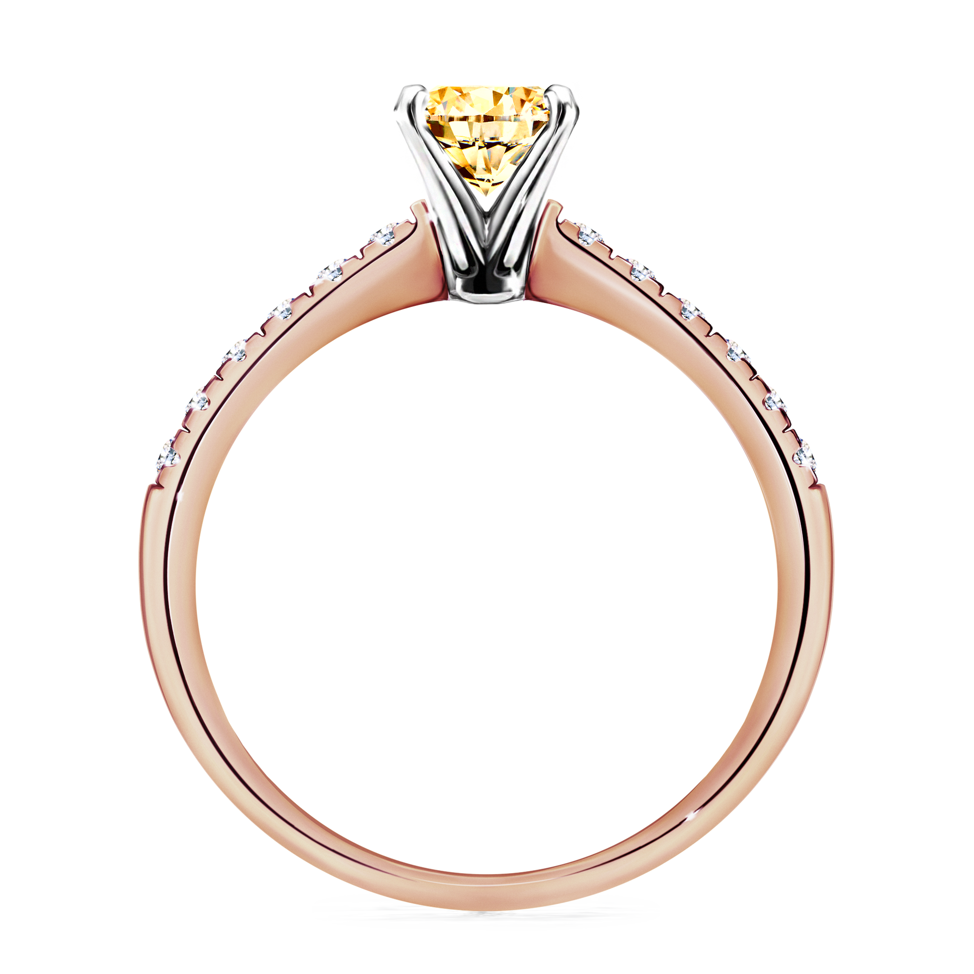 Pierścionek zaręczynowy My Sunshine z różowego złota z żółtym diamentem 1,00CT