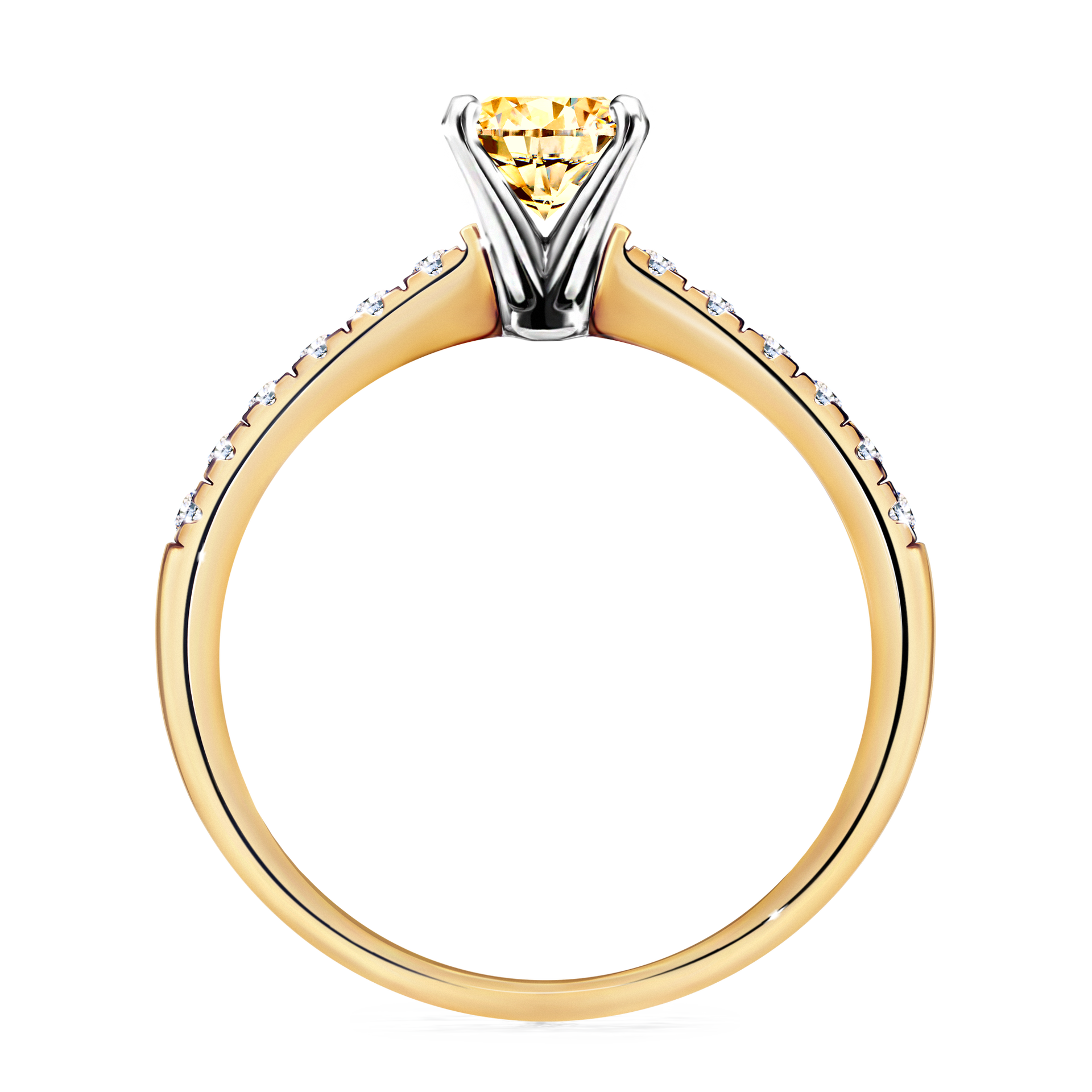 Pierścionek zaręczynowy My Sunshine z żółtego złota z żółtym diamentem 1,00CT